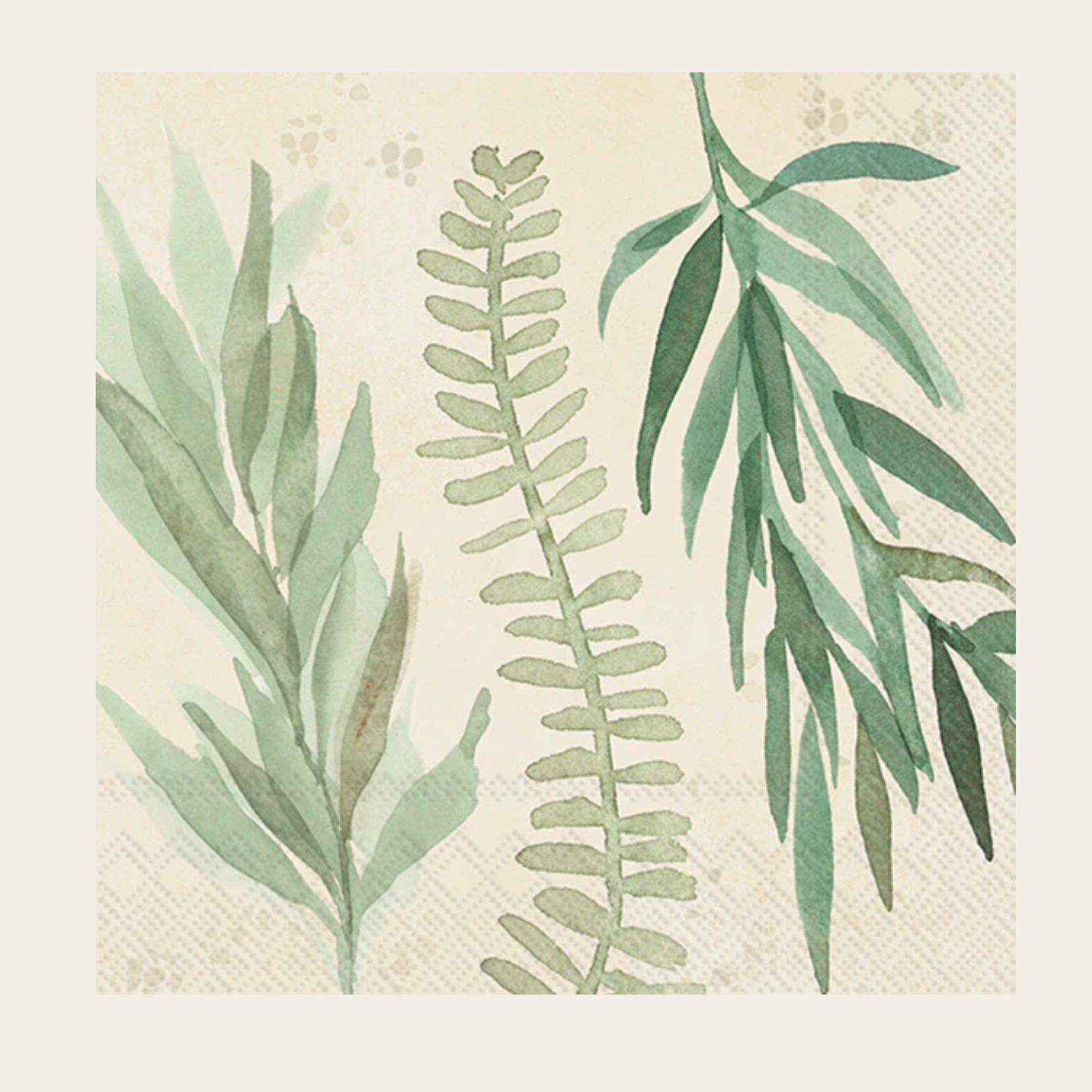 Boston International Luncheon Napkin, LEAF AND STEM LEAVES