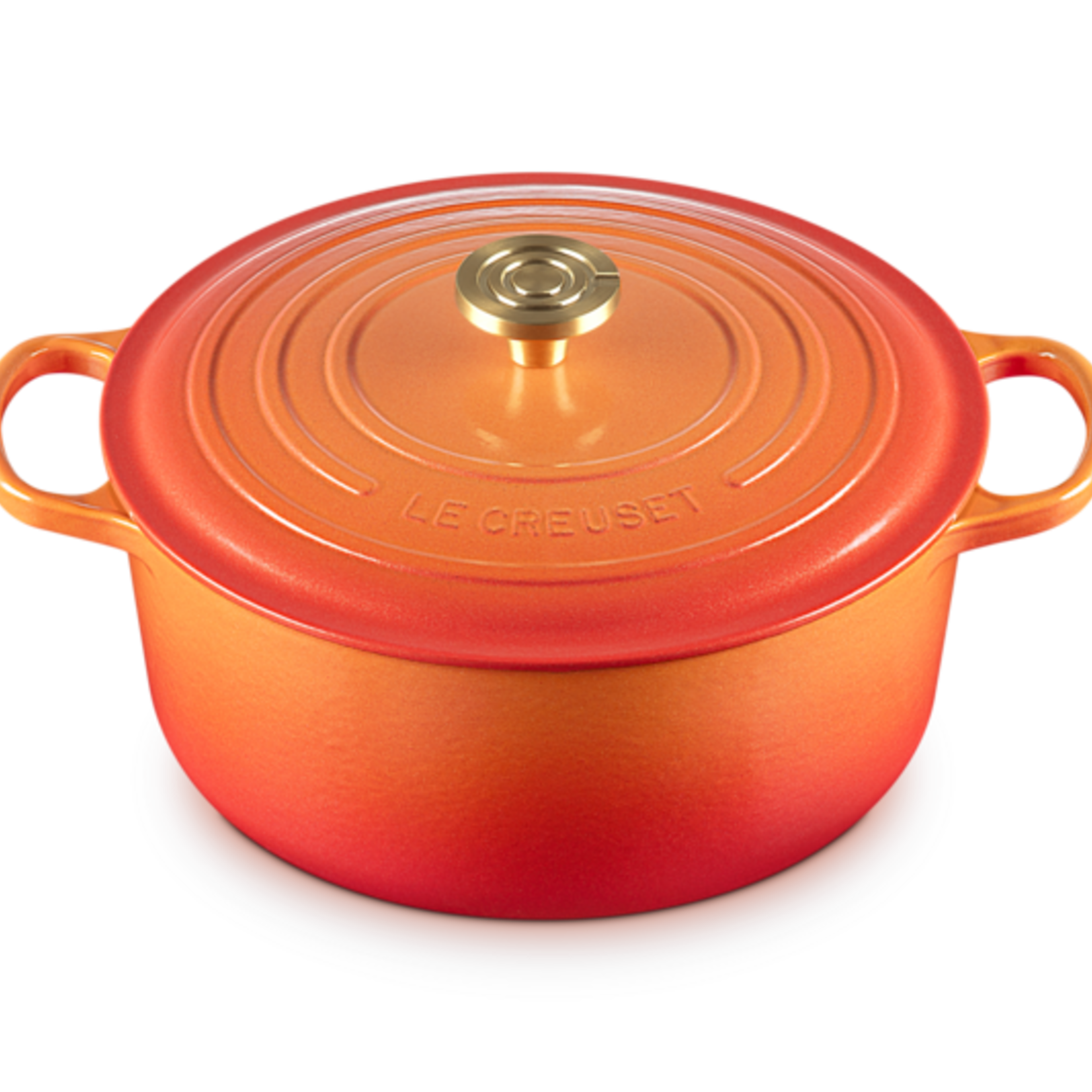 Le Creuset Signature Round Dutch Oven 4.5qt Flamme Doree - Crucible Knob | Le Creuset