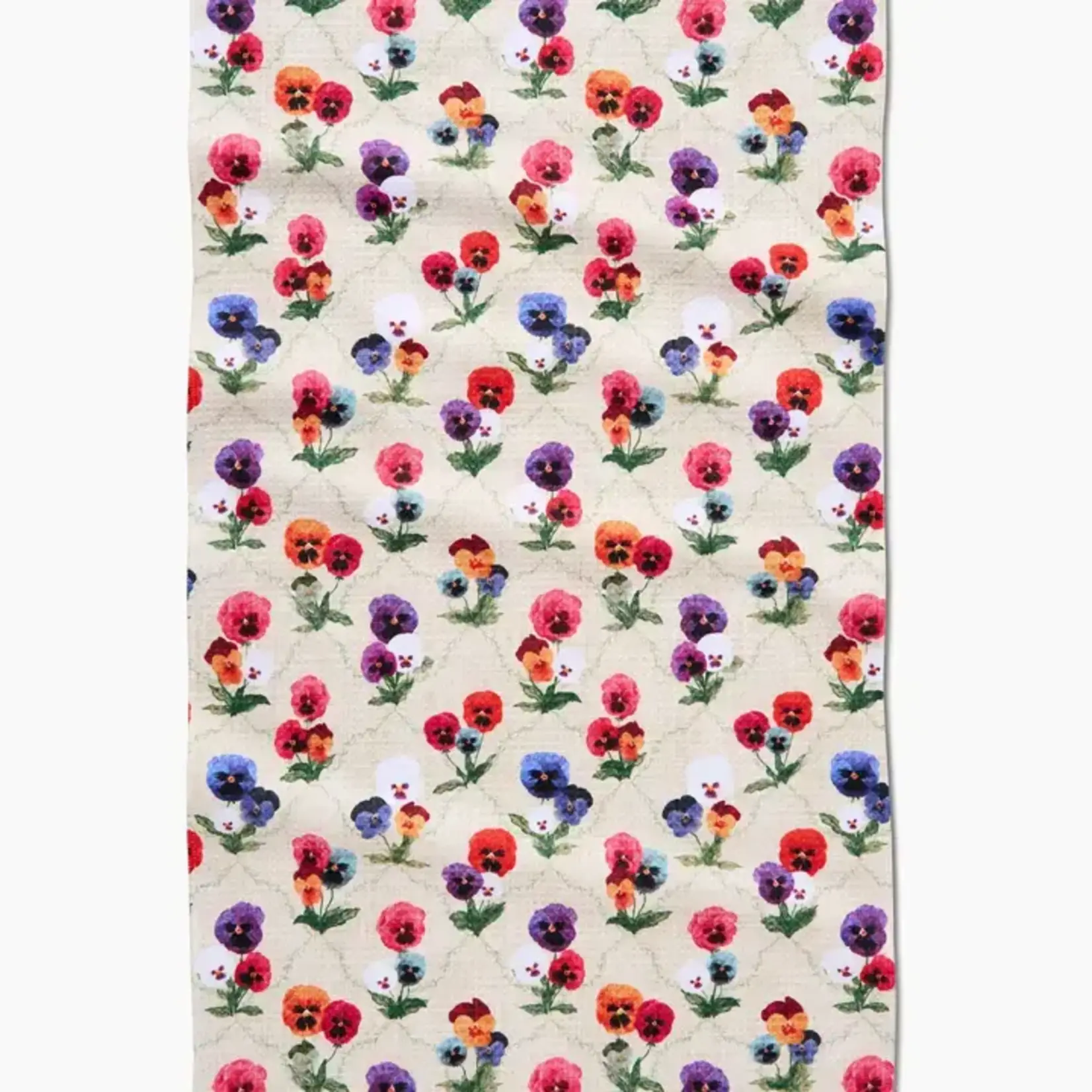 Geometry Bunch of Pansies Tea Towel | Geometry
