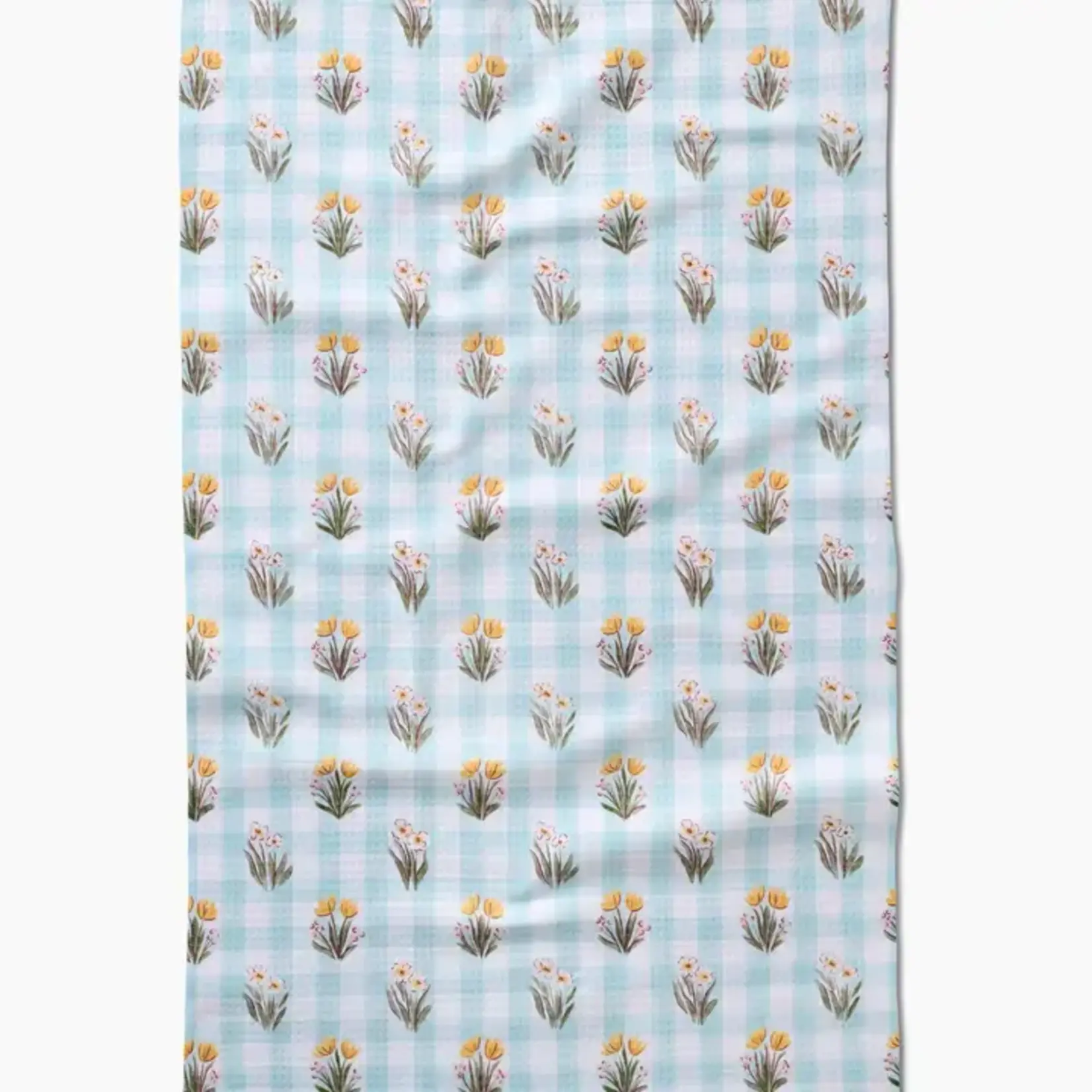 Geometry Picnic Plaid Blue Luxe Hand Towel | Geometry