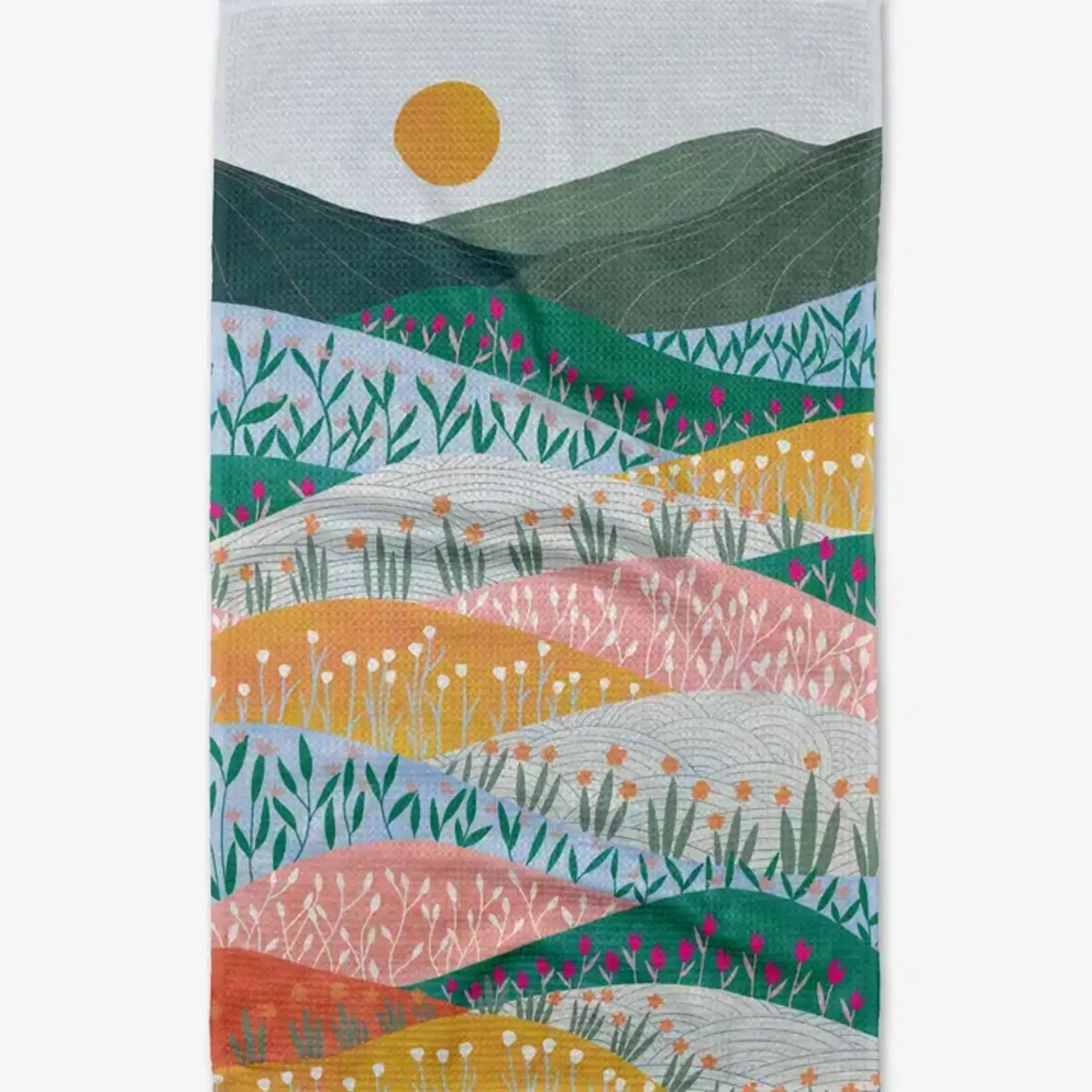 Geometry Sunrise Mountains Tea Towel | Geometry