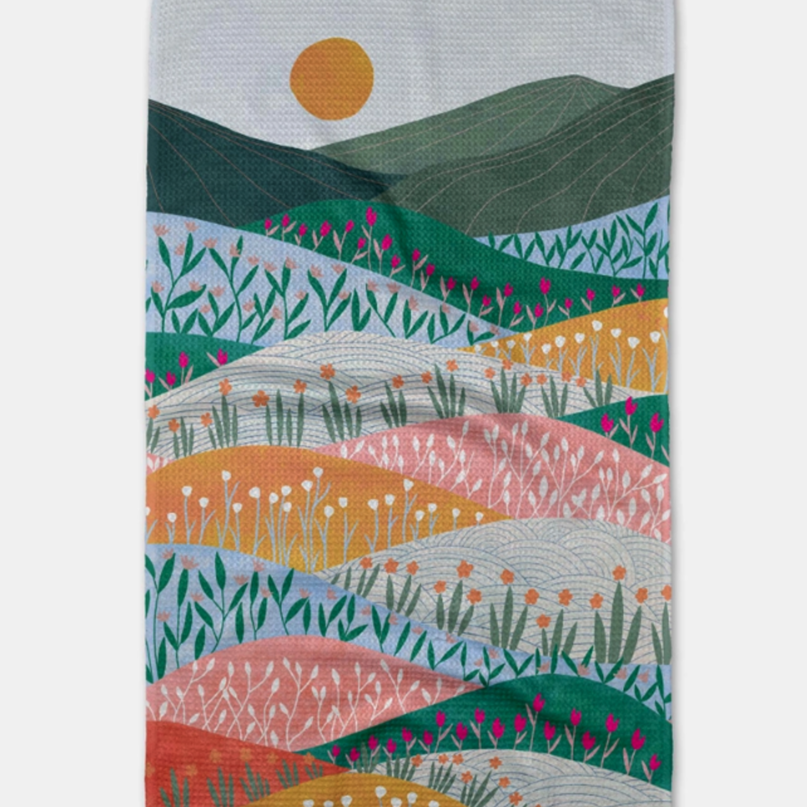 Geometry Sunrise Mountains Tea Towel | Geometry
