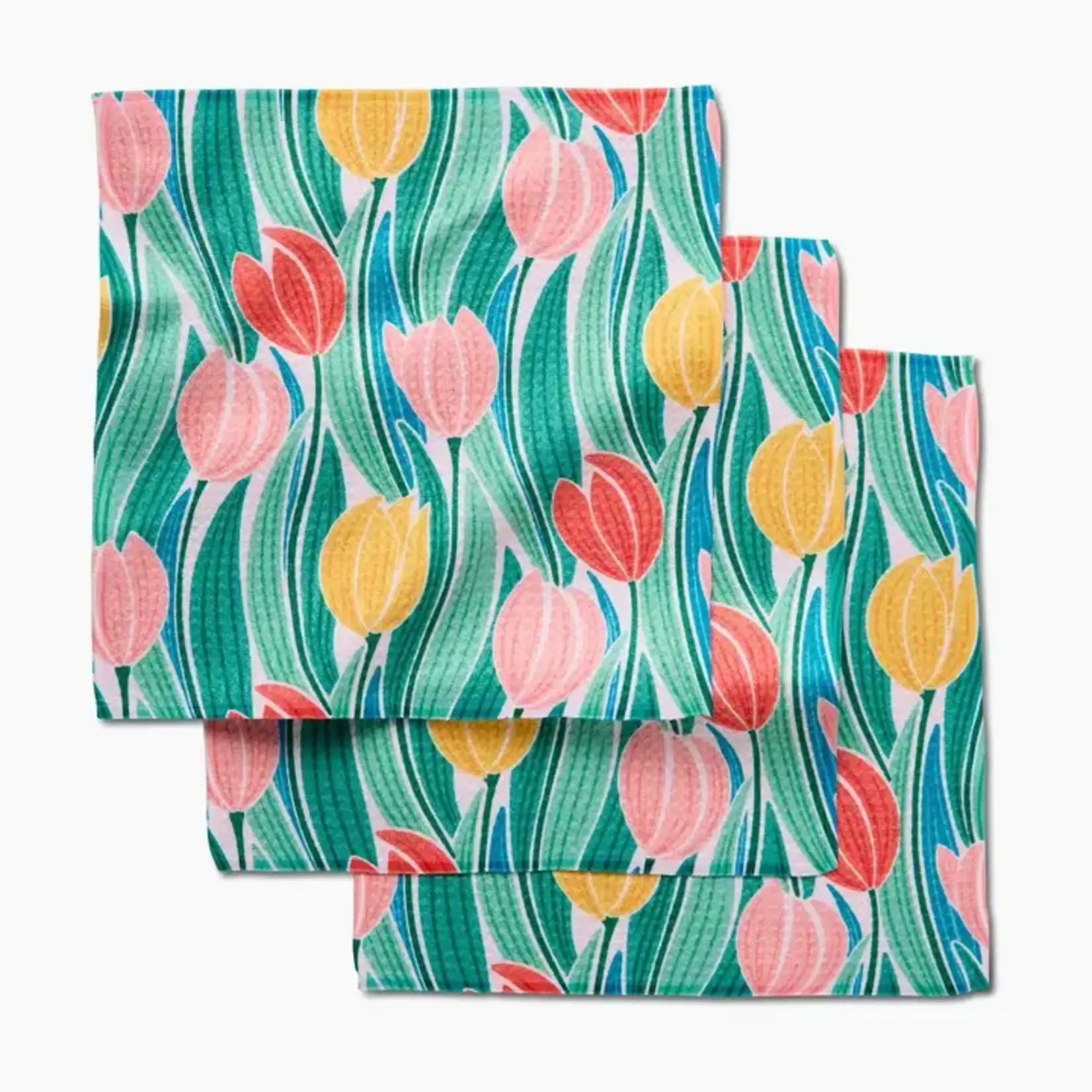 Geometry Tranquil Tulips Dishcloth Set | Geometry