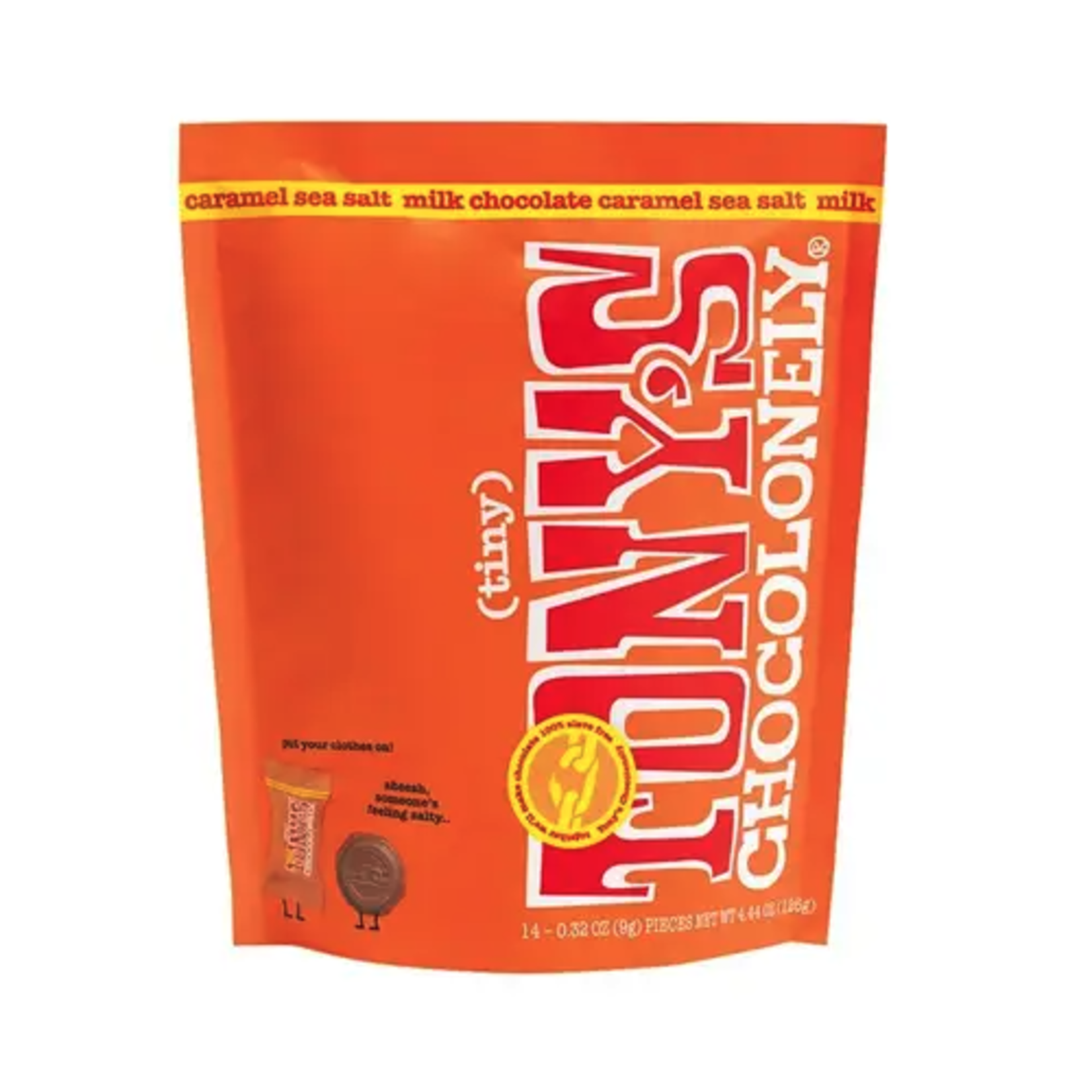Tony's Chocolonely milk caramel sea salt Tiny Tony’s pouch