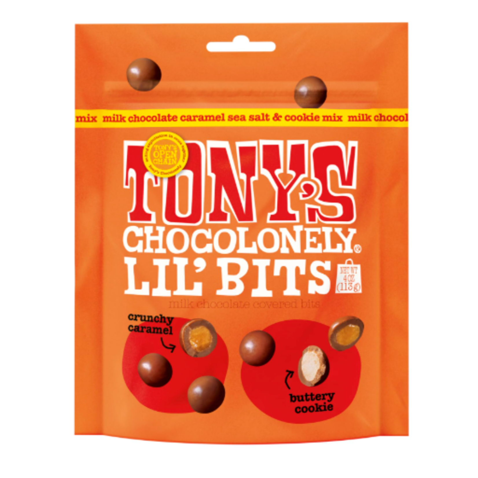 Tony's Chocolonely Milk Caramel Sea Salt and Cookie Mix Lil’ Bits