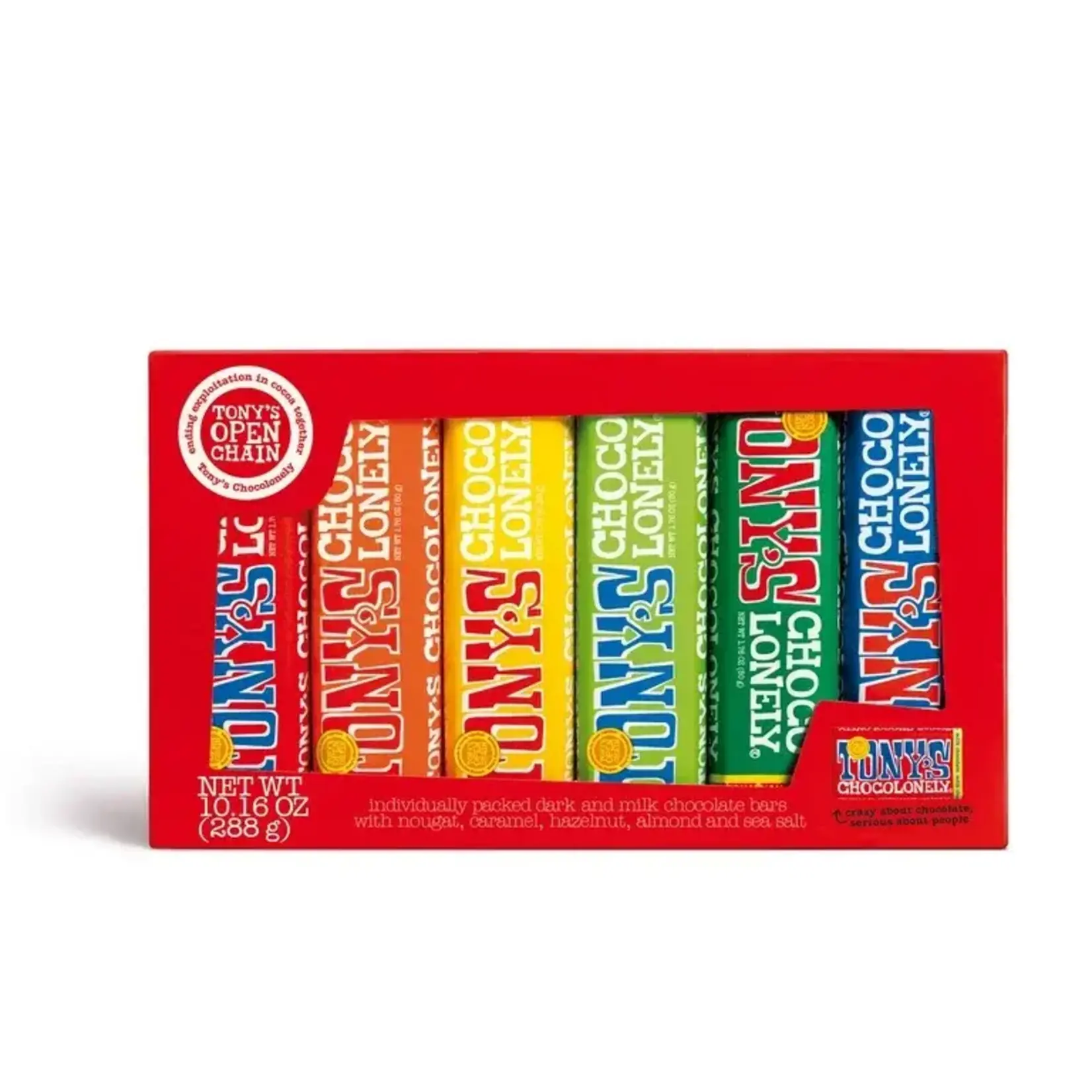 Tony's Chocolonely rainbow tasting pack