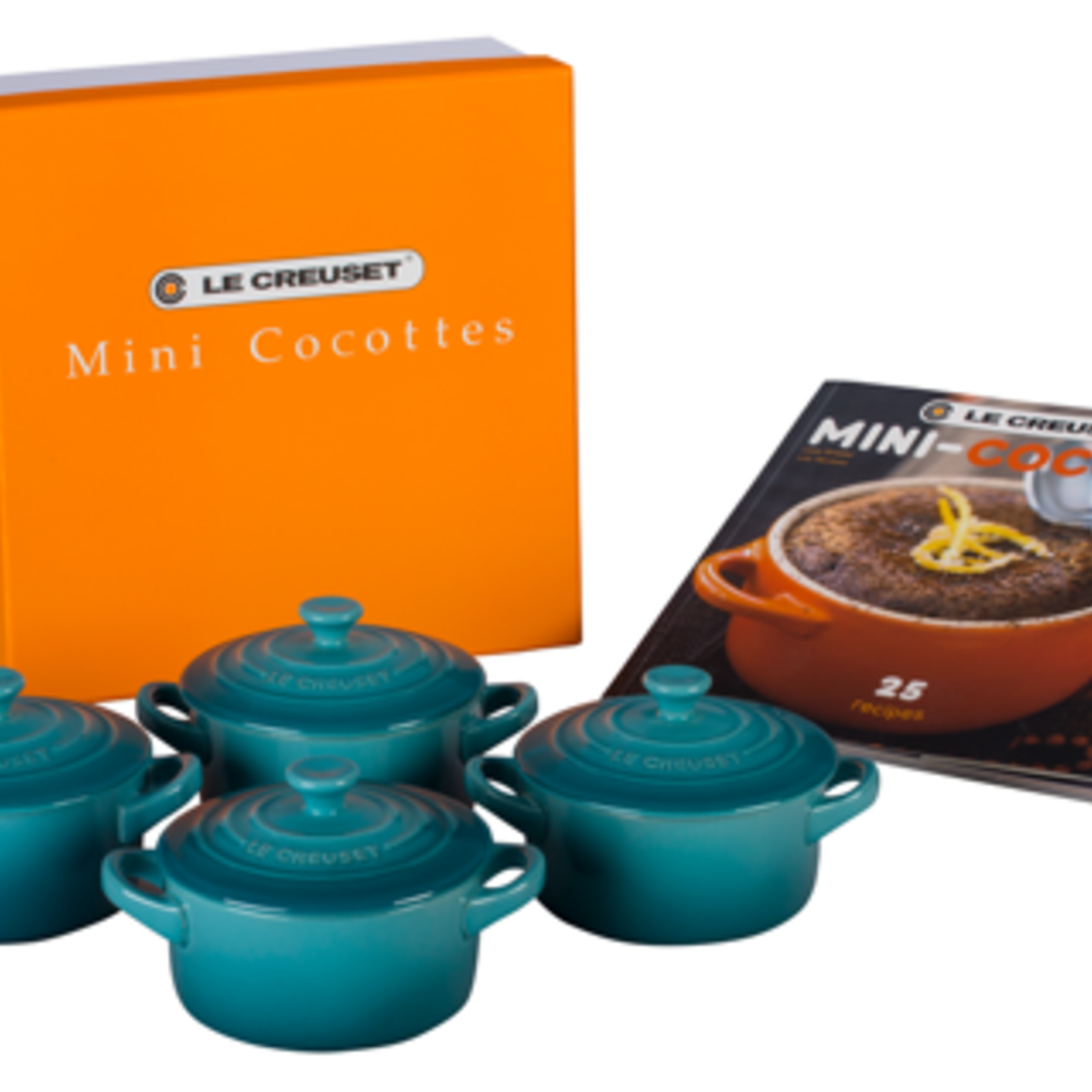 Le Creuset 5-Piece Mini Round Cocotte and Cookbook Set