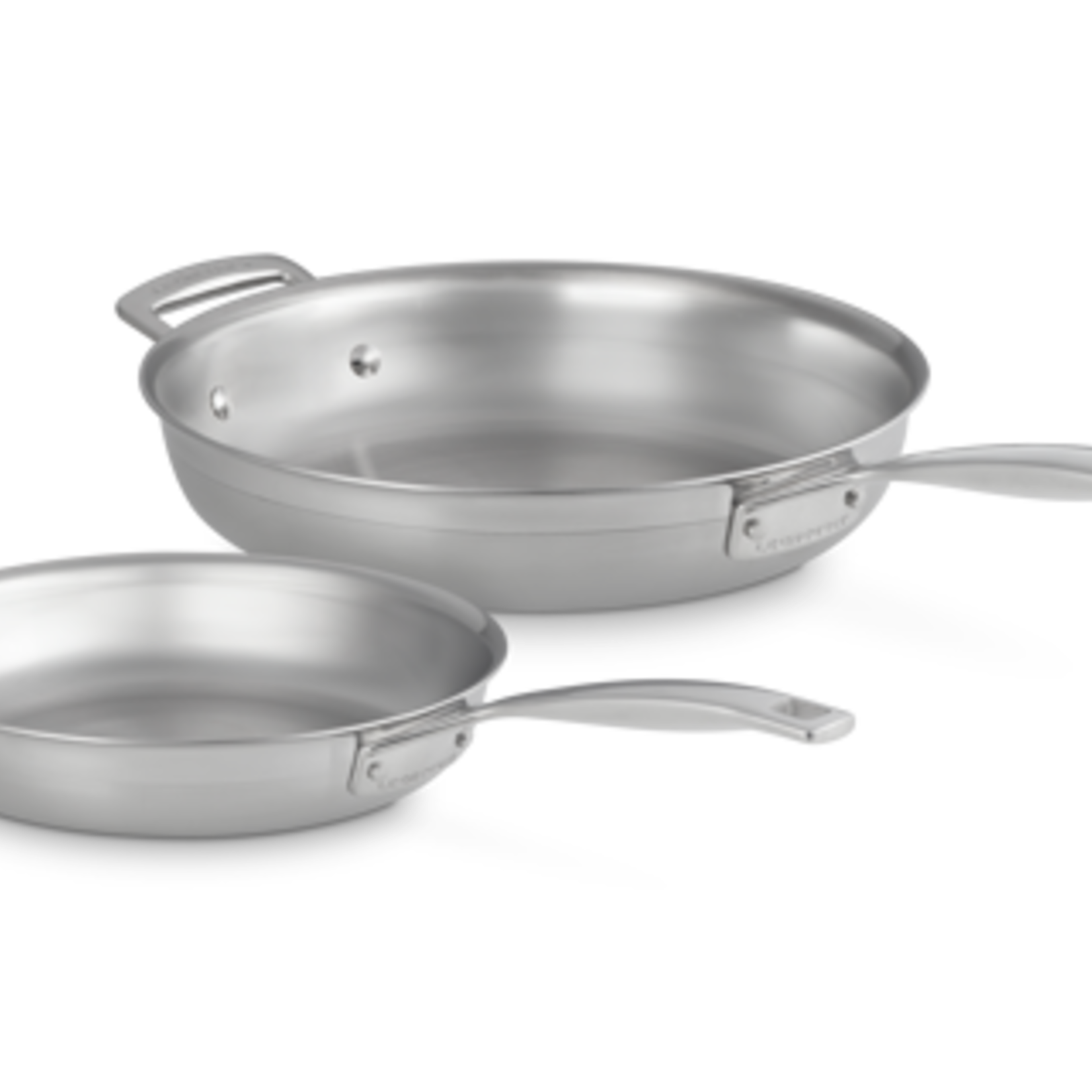 Le Creuset 2 Piece Set Classic Stainless Steel (9.5" & 11" Fry Pan)