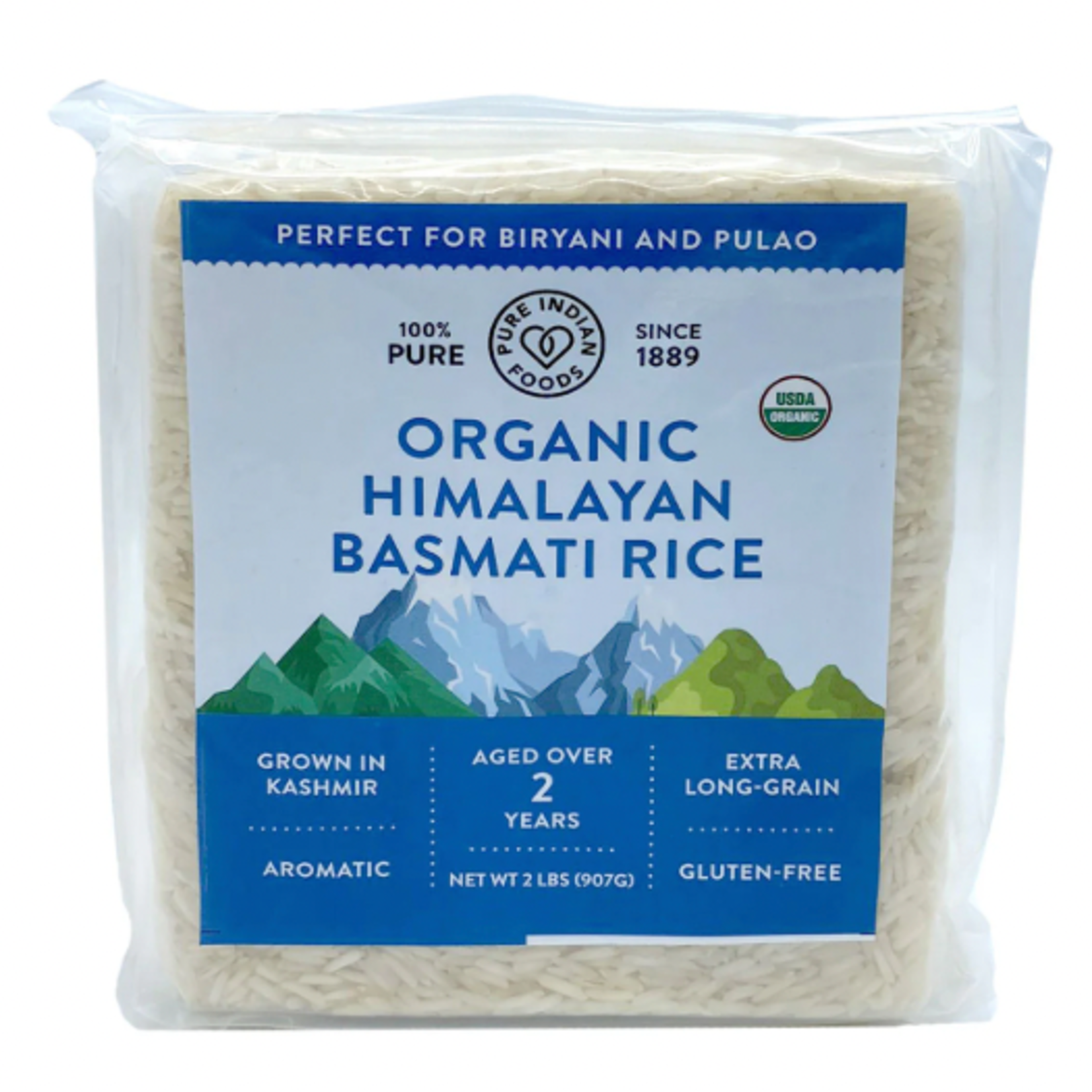 Pure Indian Foods Himalayan Basmati Rice Aged 2 Years, Certified Organic - 2 l