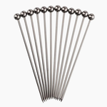 Tablecraft 4.25" Cocktail Picks, Set of 12, Black Pvd Stainless Steel
