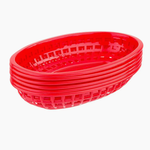 Tablecraft Red Oval Classic Basket, Pack of 6