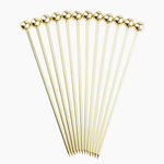 Tablecraft 4.25" Cocktail Picks, Set of 12, Gold Pvd Stainless Steel
