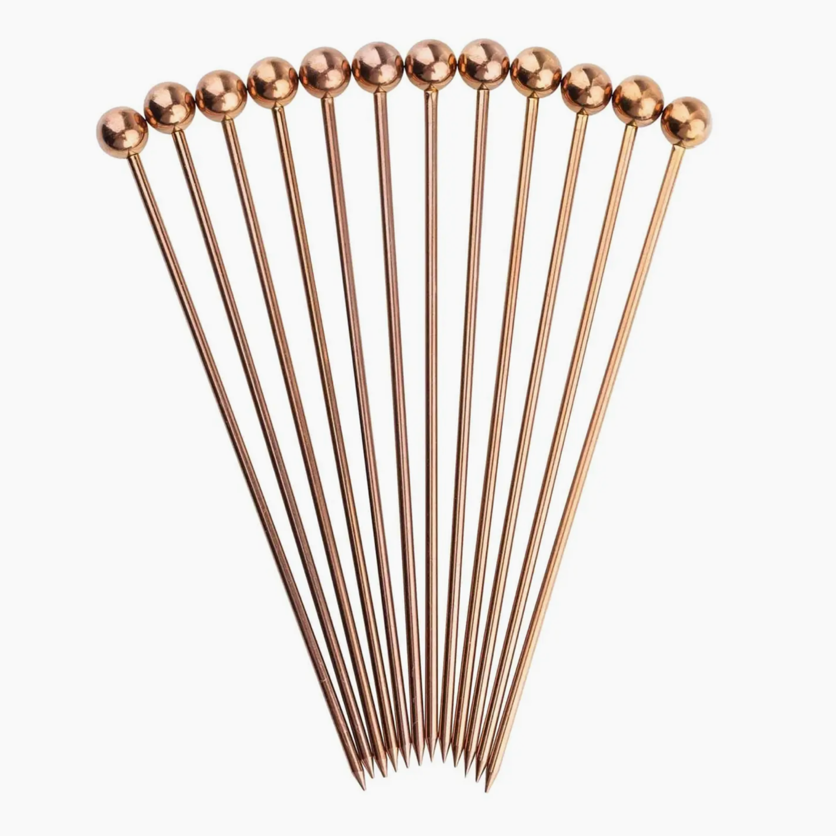 Tablecraft 4.25" Cocktail Picks, Set of 12, Bronze Pvd Stainless Steel | Tablecraft