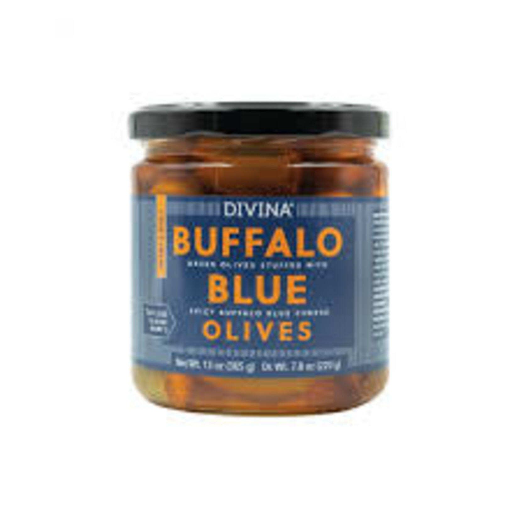 Buffalo Blue Stuffed Olives, Divina 13oz