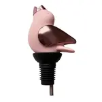 Gurgle Pot Chirpy Top Wine Pouring Spout, Pink/Rose | Gurgle Pot
