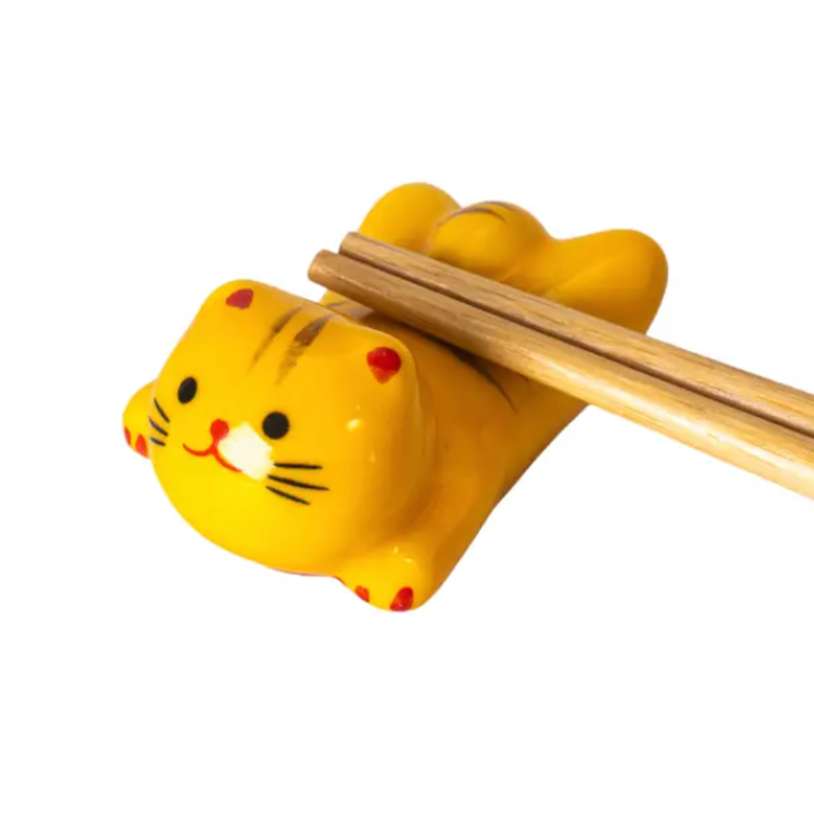 Urban Tokyo Cat Chopsticks Rest 2"L Yellow