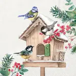 Boston International Cocktail Napkin, Birds Meeting Point Cream | Boston International