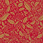 Boston International Cocktail Napkin, Christmas Sparkle Red Gold | Boston International