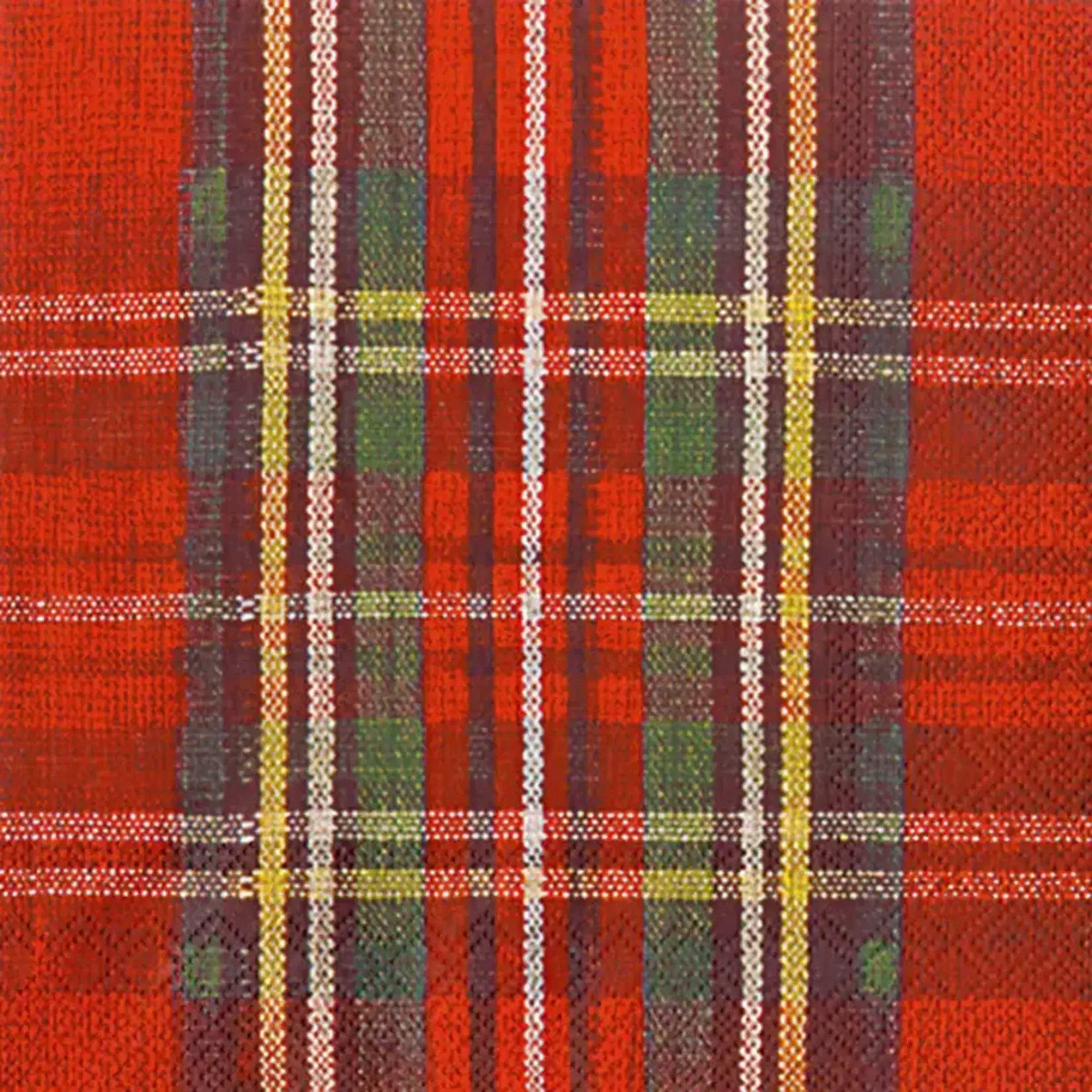 Boston International Luncheon Napkin, Classic Check Green & Red | Boston International