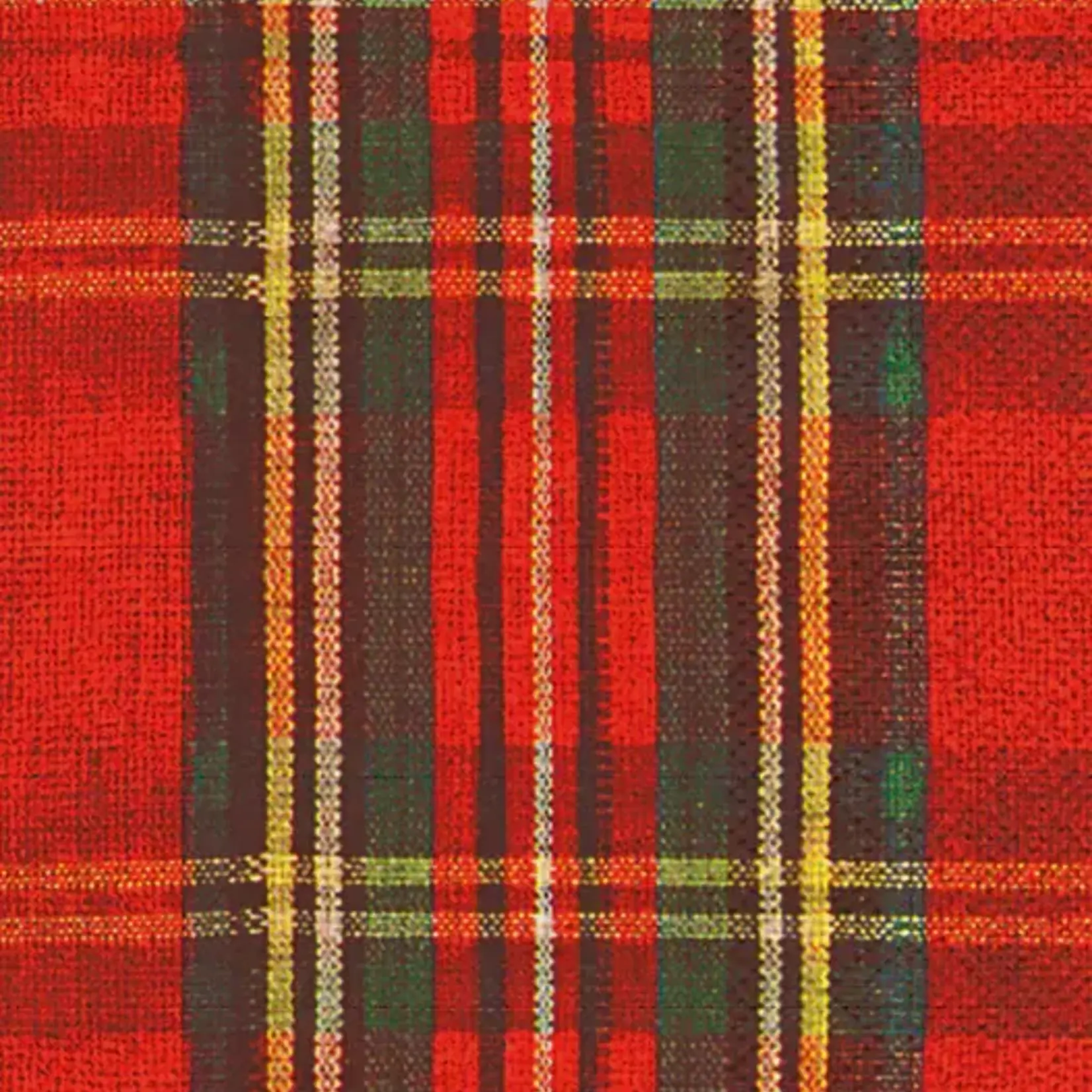 Boston International Guest Napkin, Classic Check Green & Red | Boston International