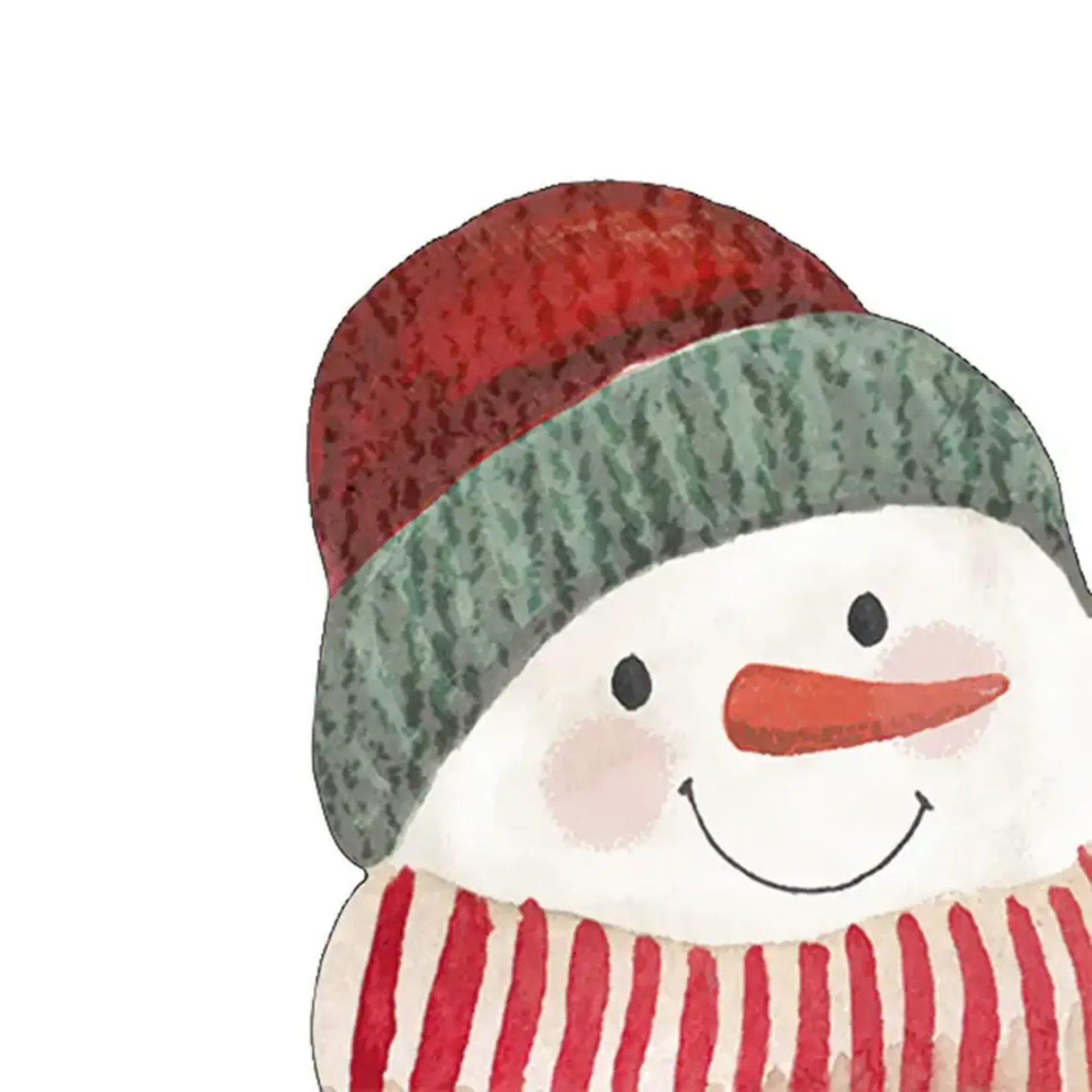 Boston International Luncheon Napkin, Happy Snowman Shaped | Boston International