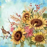 Boston International Luncheon Napkin, Autumn Collage | Boston International