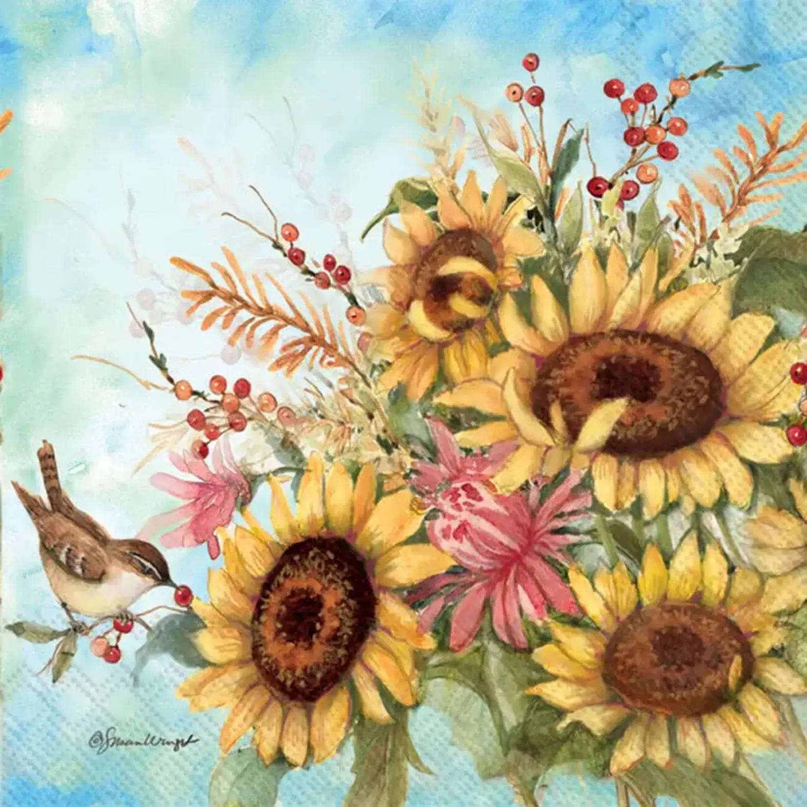 Boston International Luncheon Napkin, Autumn Collage | Boston International