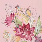 Boston International Cocktail Napkin, Autumn Meadow Pink | Boston International