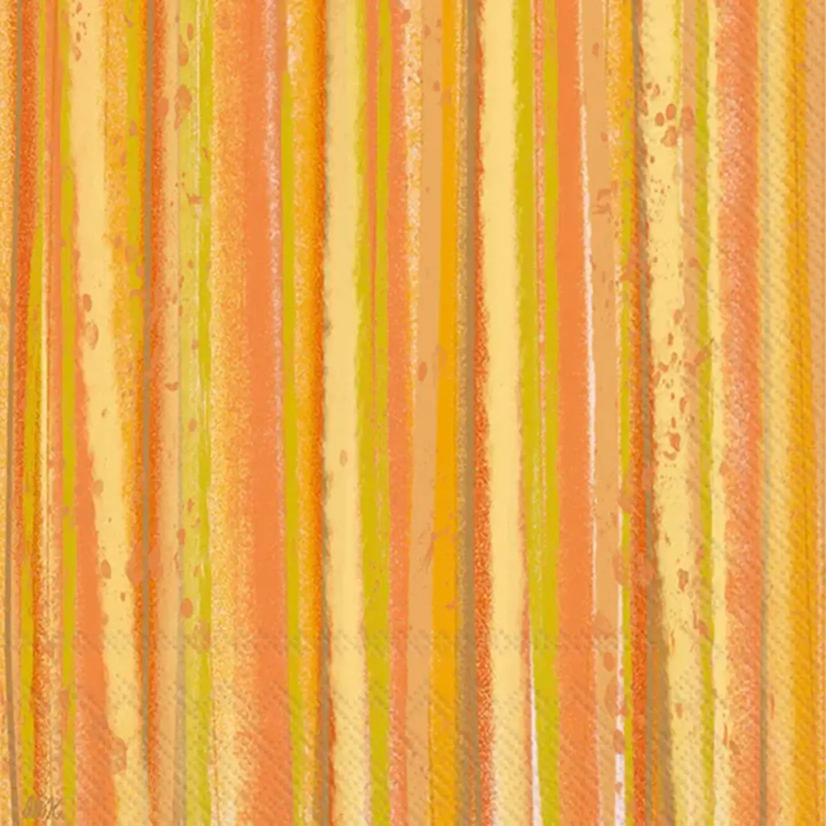 Boston International Cocktail Napkin, Falling Leaves Stripe Orange | Boston International