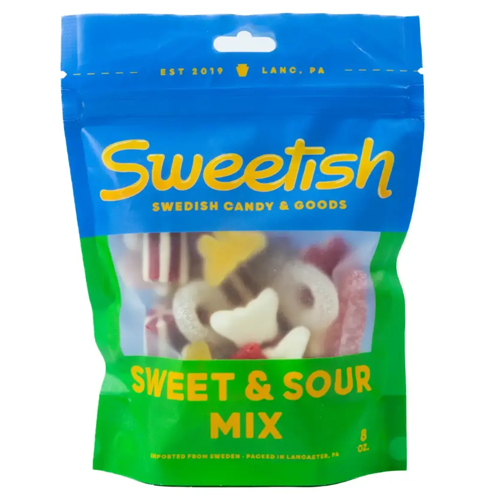 Sweetish- Swedish Candy Wholesale Sweetish Signature Sweet and Sour Mix 1/2lb Bag