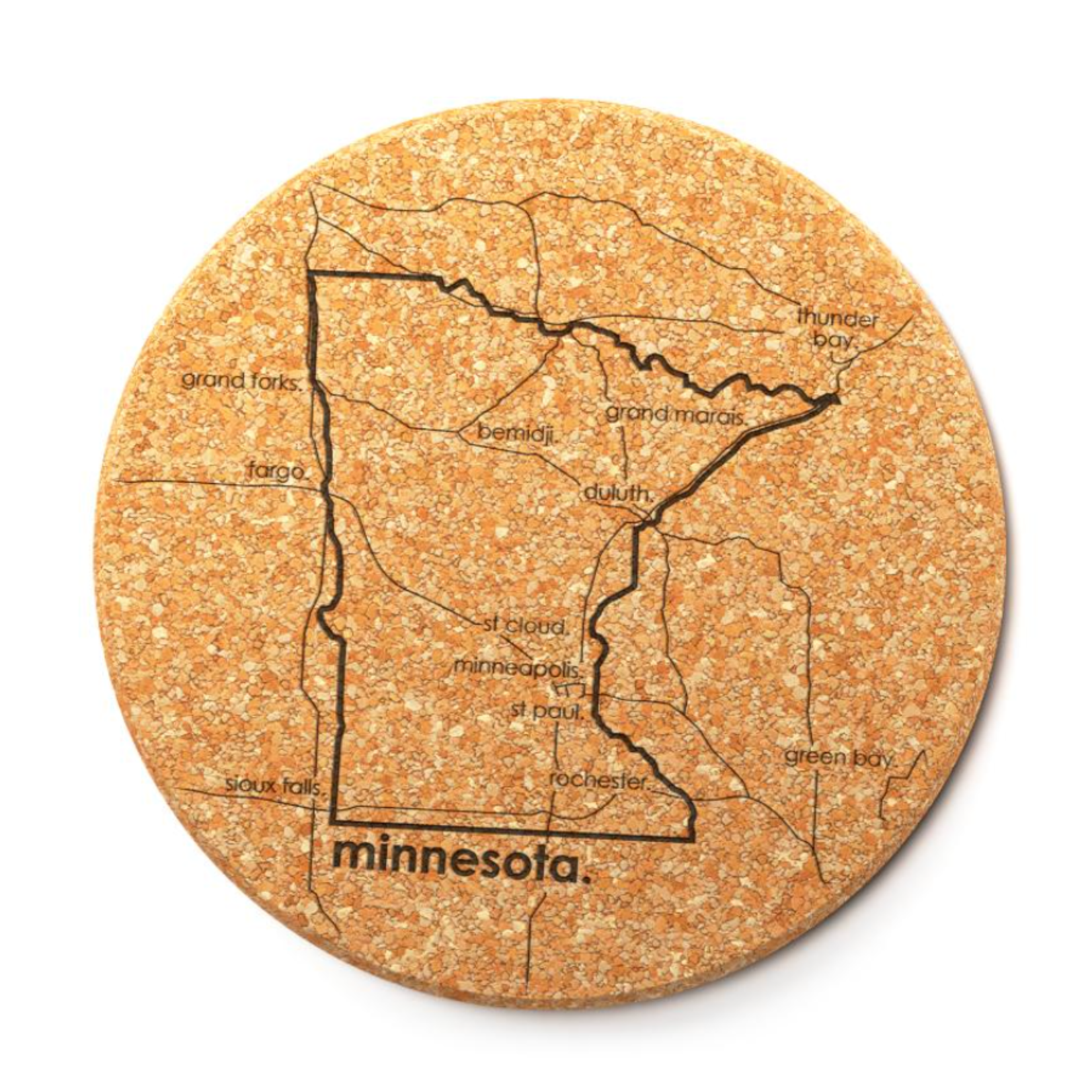 Well Told Cork Coaster - Minnesota Map | Well Told