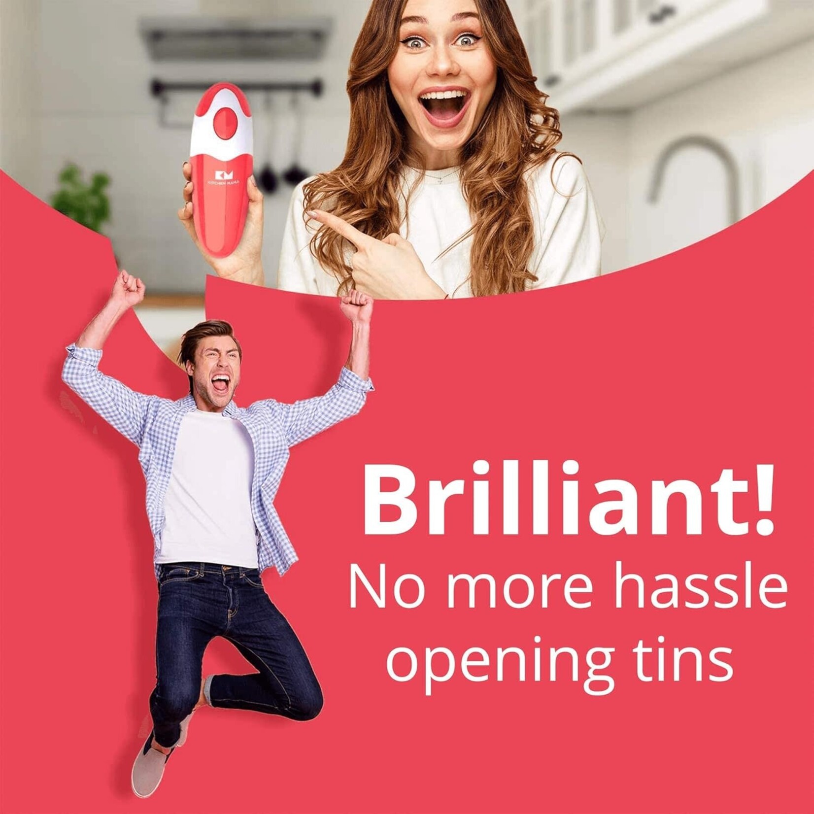 Kitchen Mama Auto Electric Can Opener - Red | Kitchen Mama