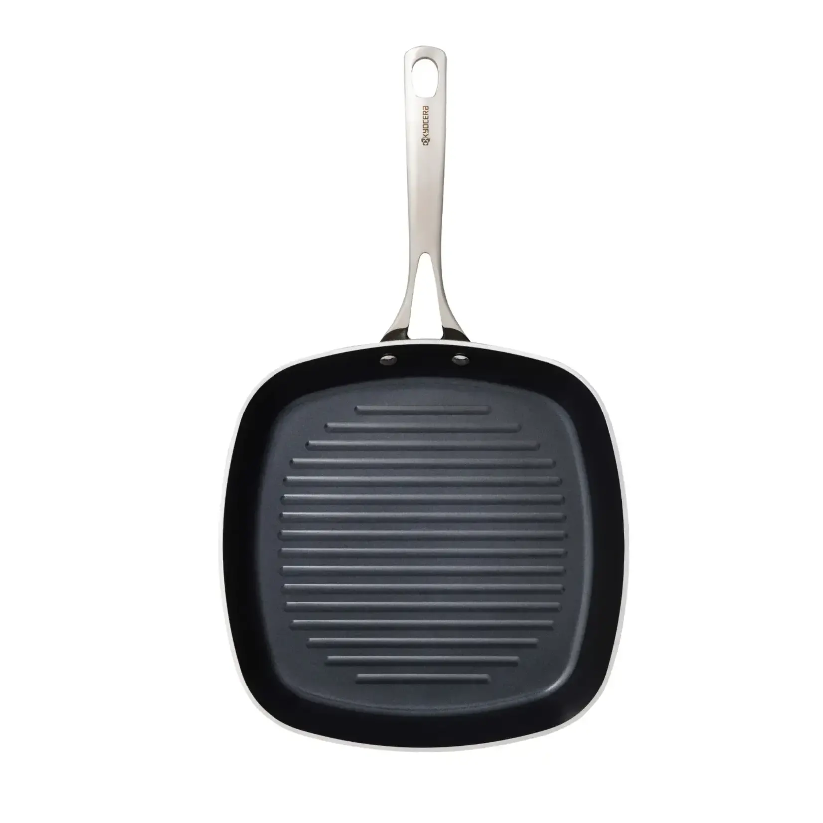 Kyocera 10" CERAMIC PFAS-FREE NONSTICK GRILL PAN | Kyocera
