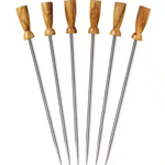 Prodyne OliveWood Cocktail Picks, Set of 6 | Prodyne