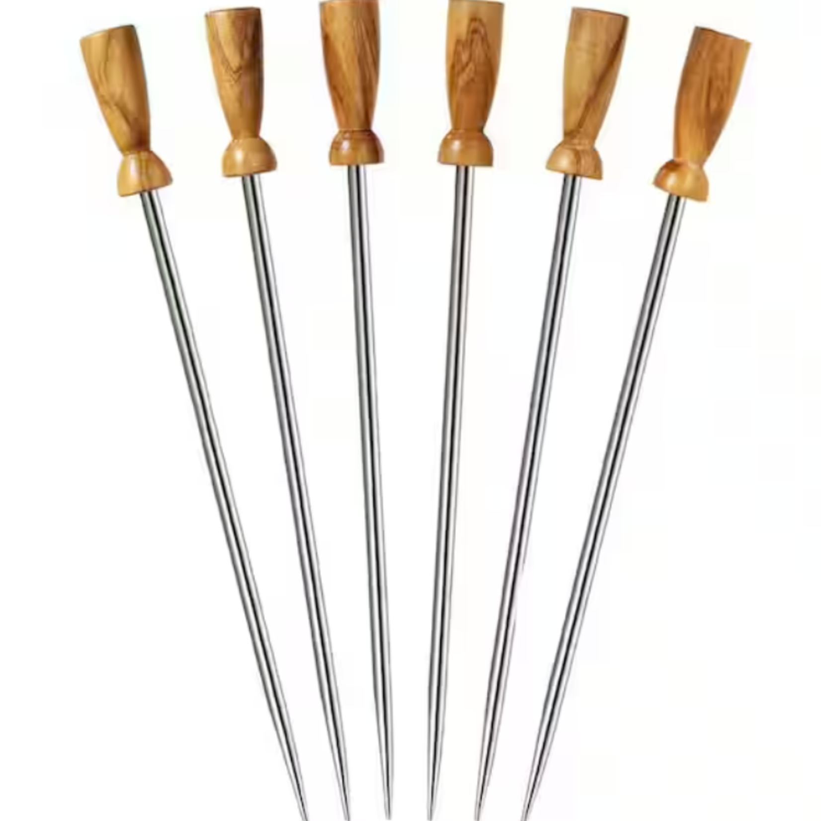 Prodyne OliveWood Cocktail Picks, Set of 6 | Prodyne