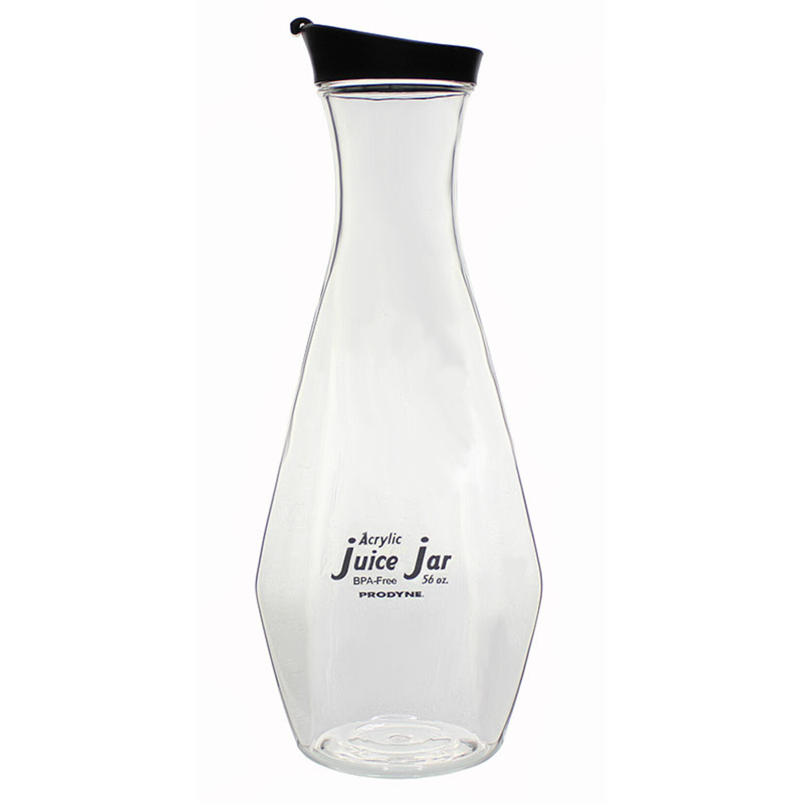Prodyne Diamond 56 oz. Acrylic Juice Jar, Black Lid | Prodyne