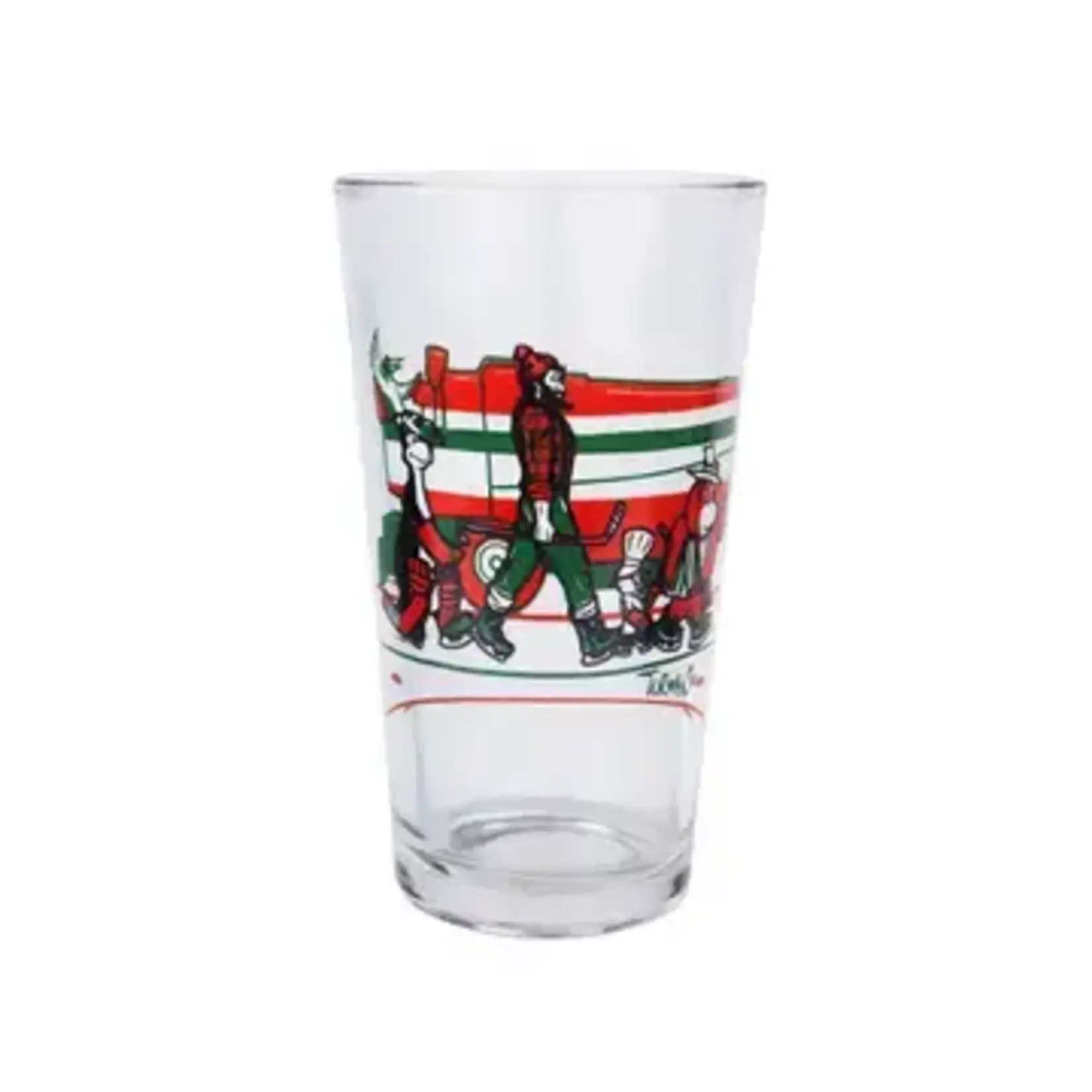 Adam Turman Artwork MN Abbey Road Hockey Pint Glass | Adam Turman Artwork