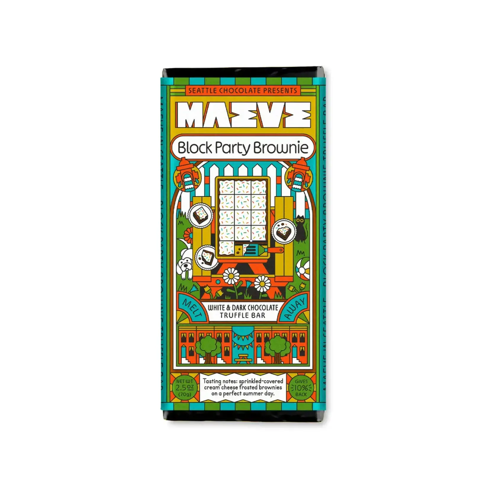 Seattle Chocolate Presents Maeve Block Party Brownie Truffle Bar | Seattle Chocolate Presents Maeve
