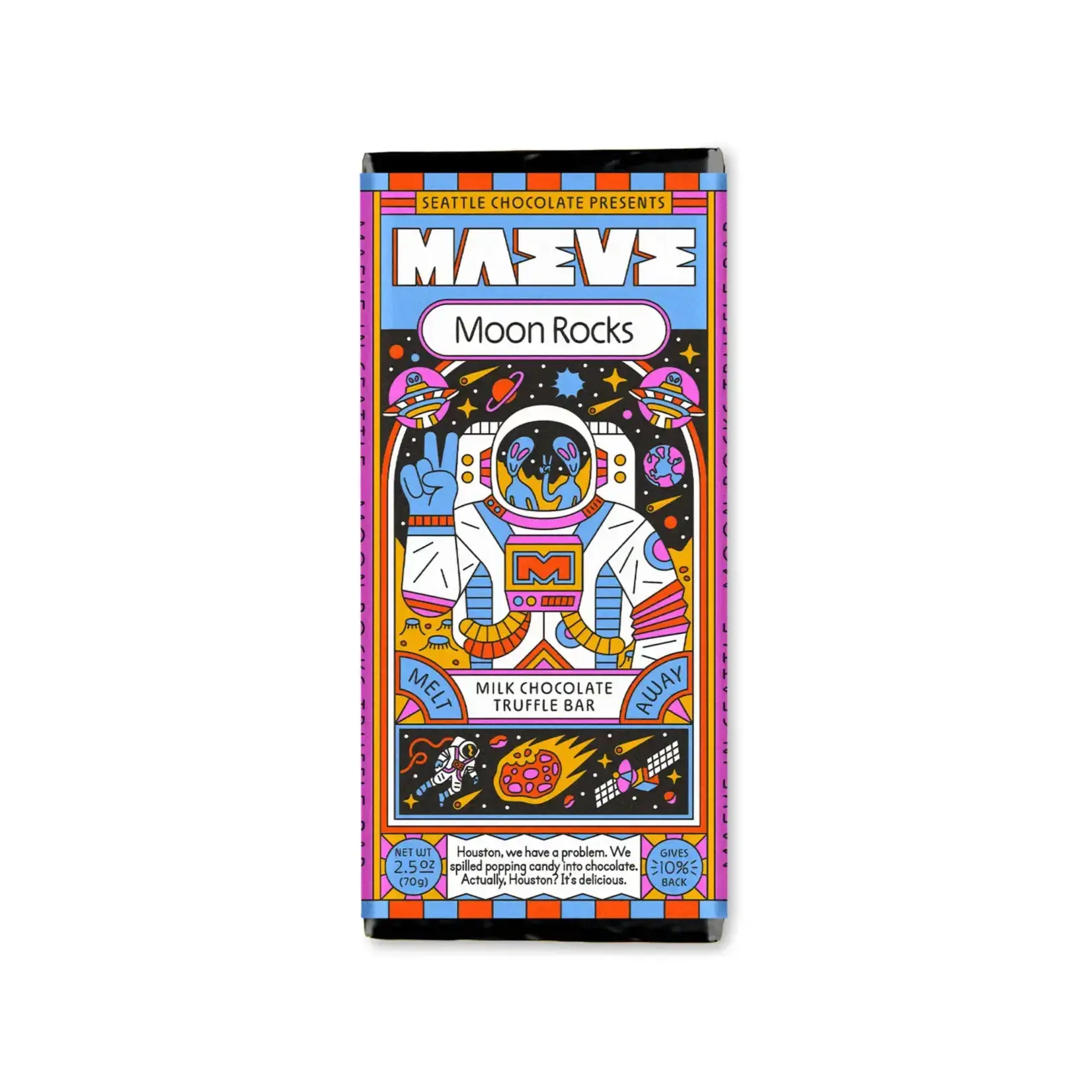 Seattle Chocolate Presents Maeve Moon Rocks Truffle Bar | Seattle Chocolate Presents Maeve