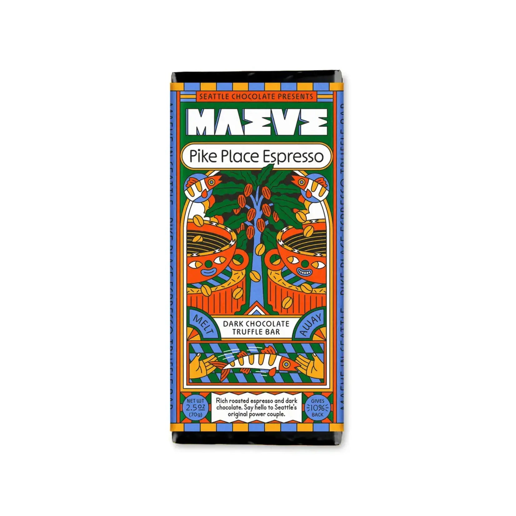 Seattle Chocolate Presents Maeve Pike Place Espresso Truffle Bar | Seattle Chocolate Presents Maeve