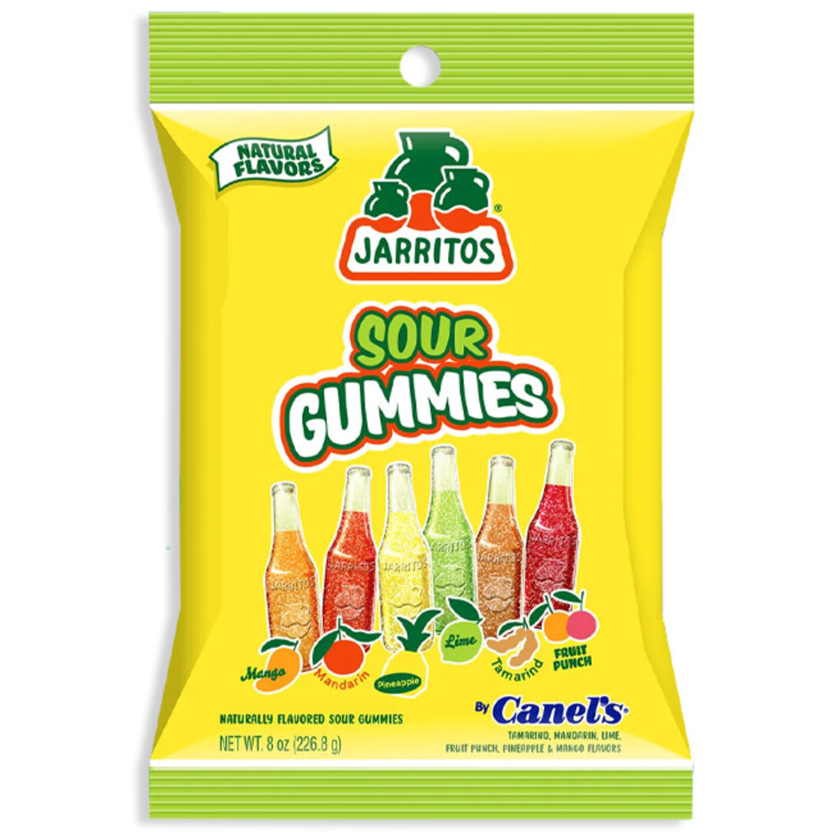Redstone Candy Canels Jarritos Sour Gummies Peg Bag 8 OZ