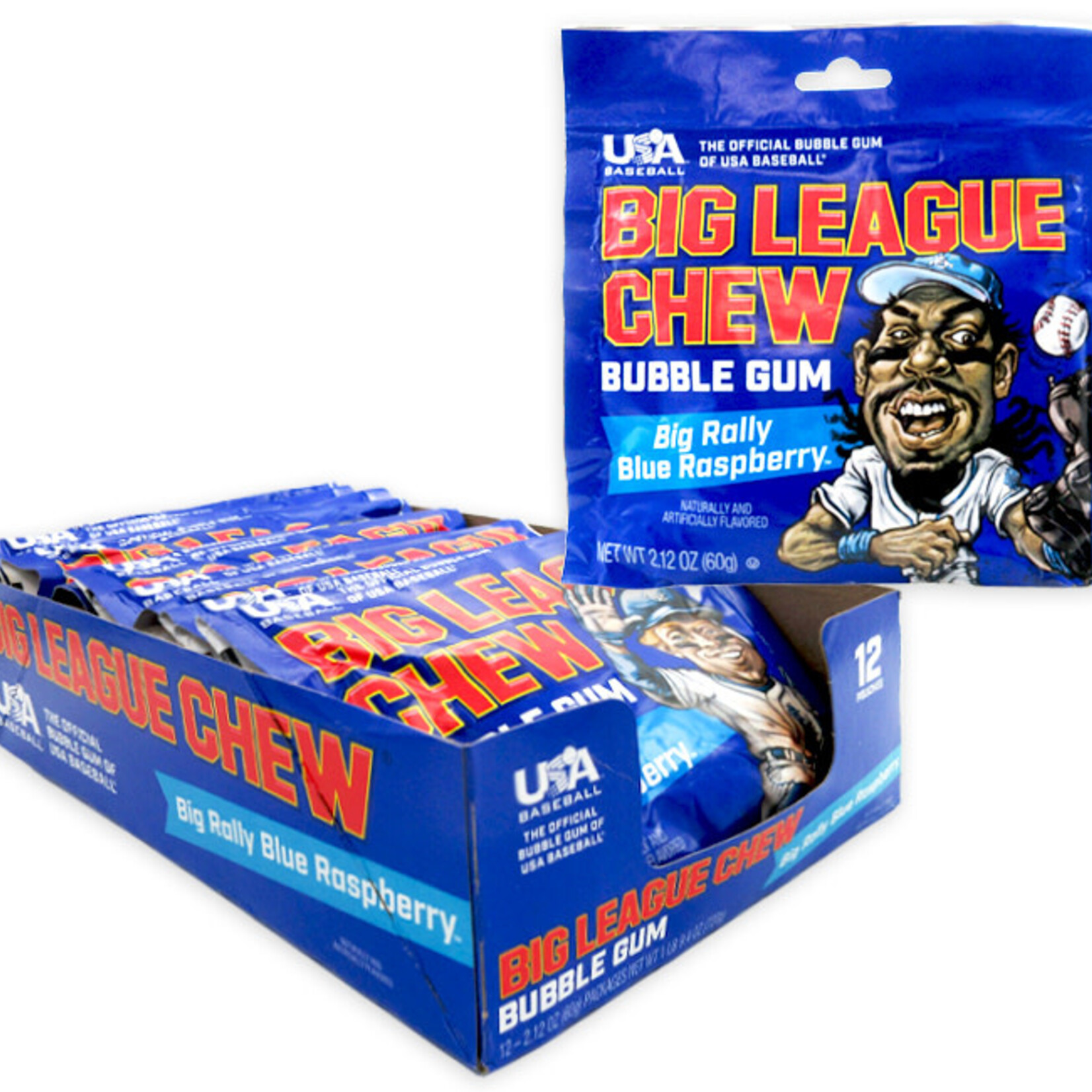 BIG LEAGUE CHEW - BLUE RASPBERRY PEG BAG