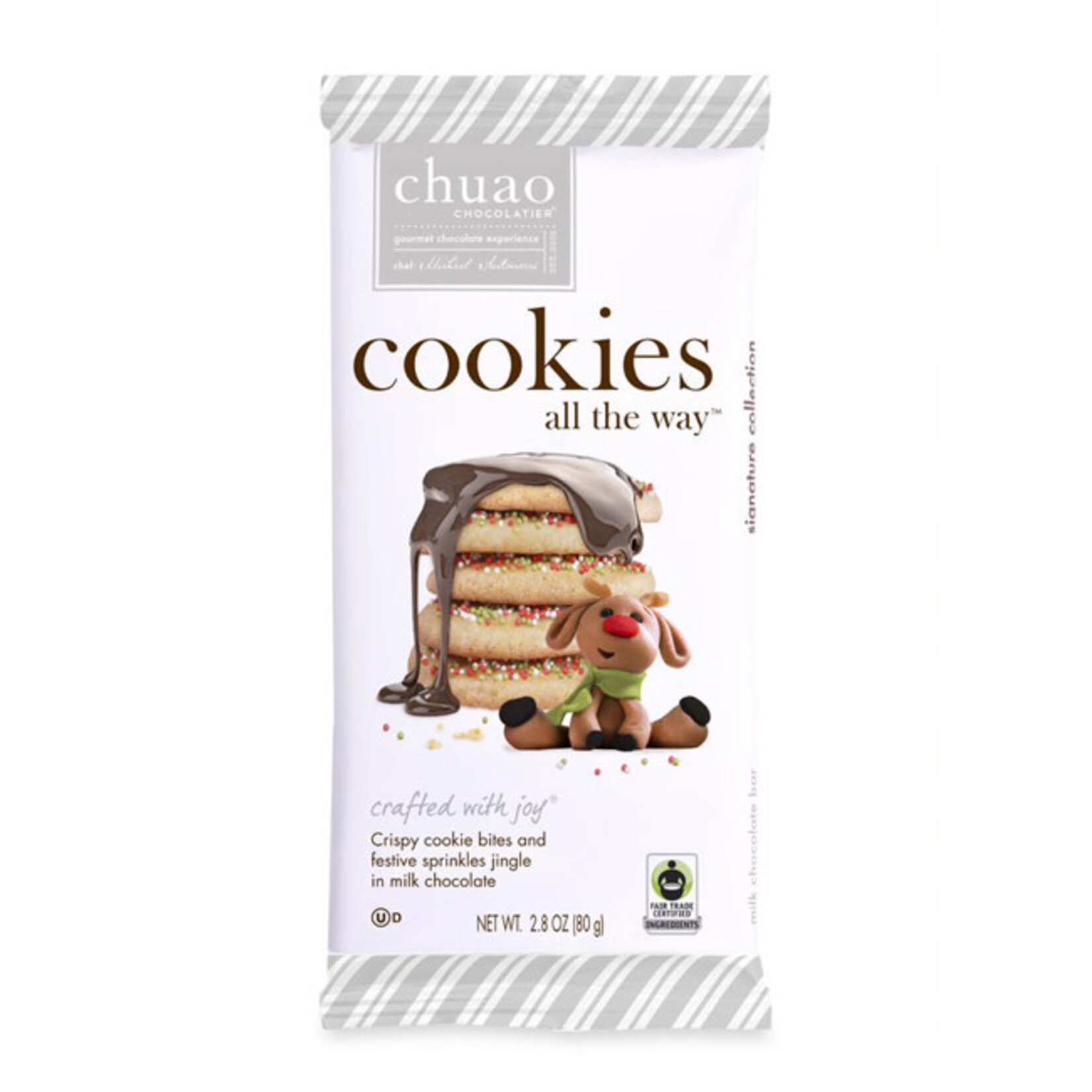 Redstone Candy CHUAO CHOCOLATE BAR COOKIES ALL THE WAY - MILK