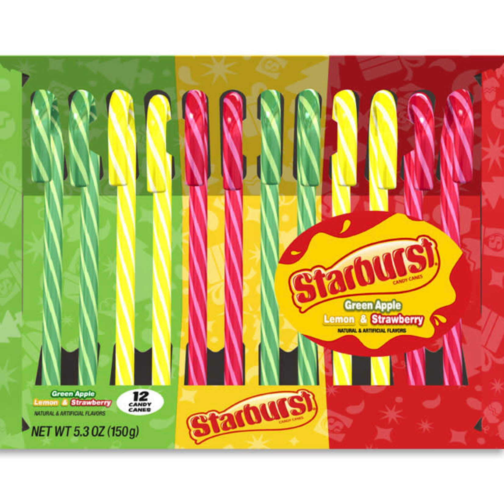 Redstone Candy STARBURST CANDY CANES 12 CT