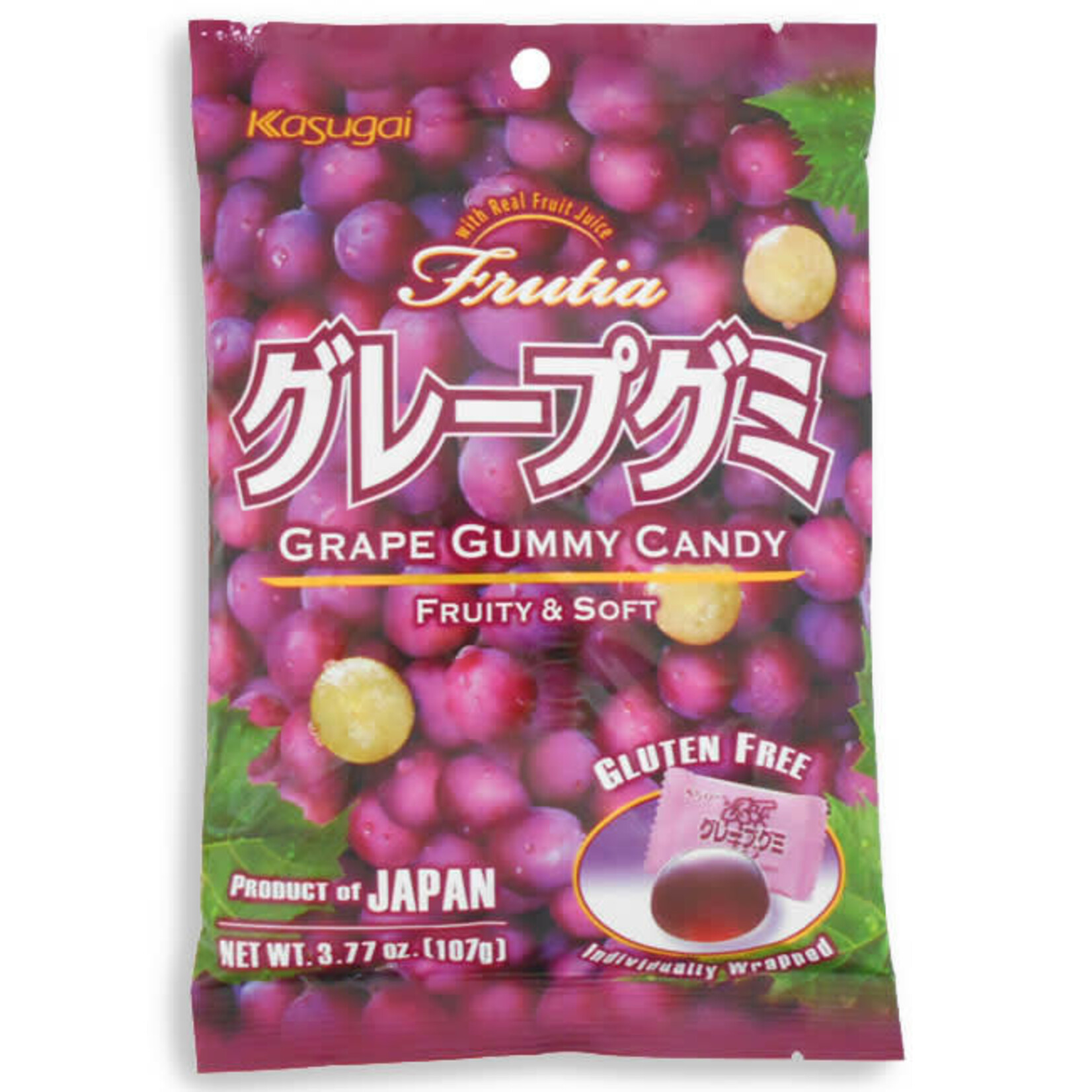 KASUGAI GUMMY CANDY - GRAPE PEG BAG