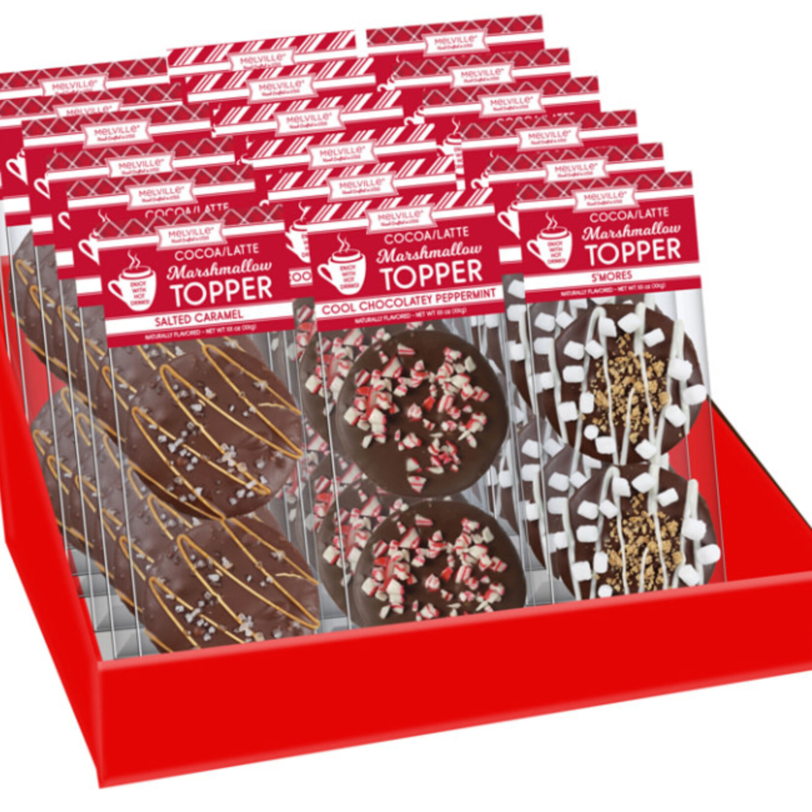 MELVILLE MALLOW TOPPER HOT COCOA ASST-PEPP SLT CARM SMORE