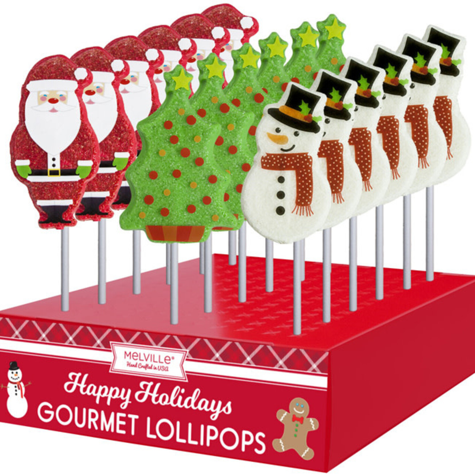 MELVILLE SWEET HOLIDAY ASST - SANTA TREE SNOWMAN