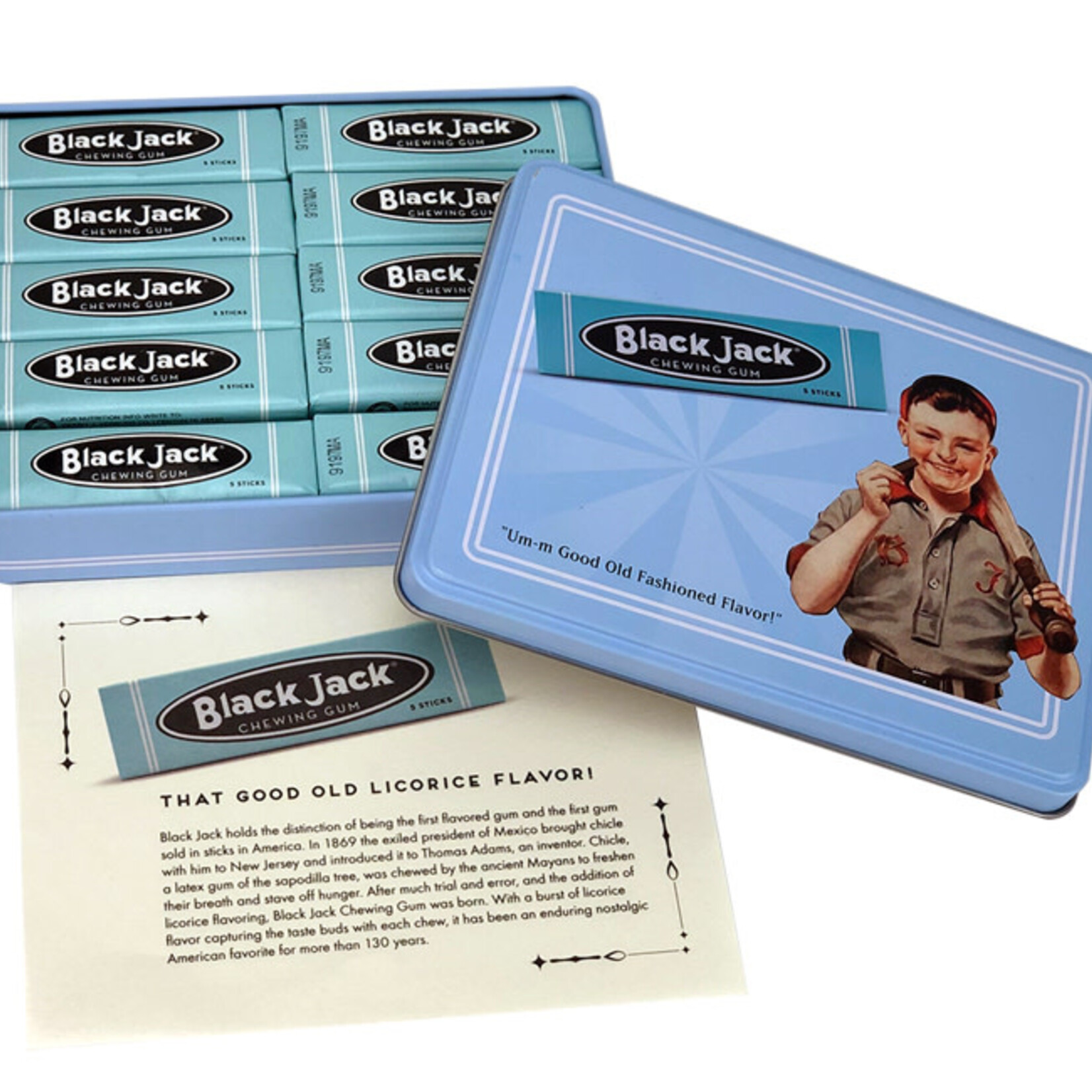 Redstone Candy NOSTALGIA GUM 10 PACK TIN - BLACK JACK