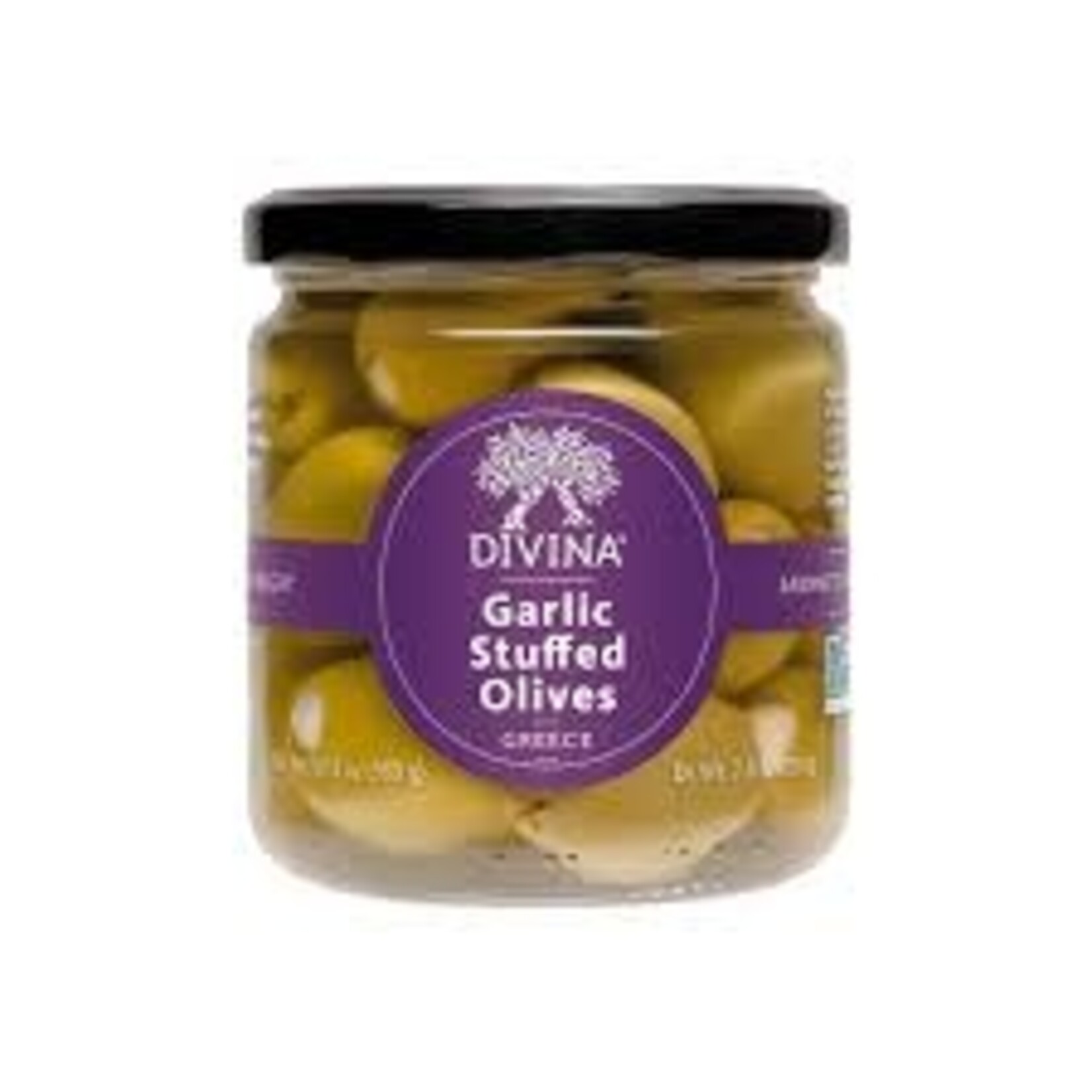 Great Ciao Green Olives w/ Garlic, Divina
