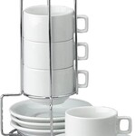 Harold Import Co. CUP & SAUCER ESPRESSO W/ST S/4 | Harold Import Co